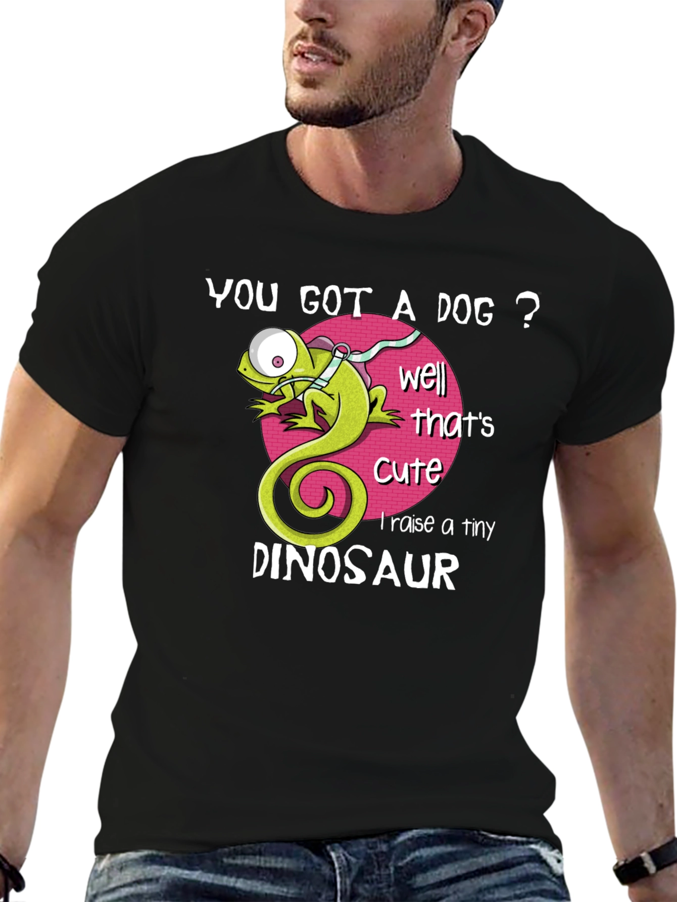 Funny Tiny Dinosaur Graphic T-Shirt