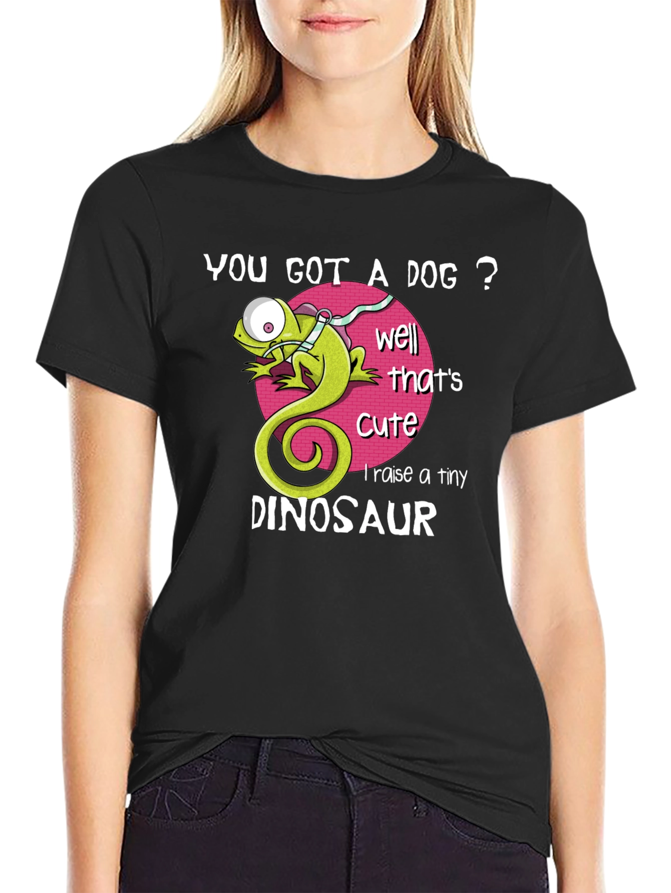 Funny Tiny Dinosaur Graphic T-Shirt