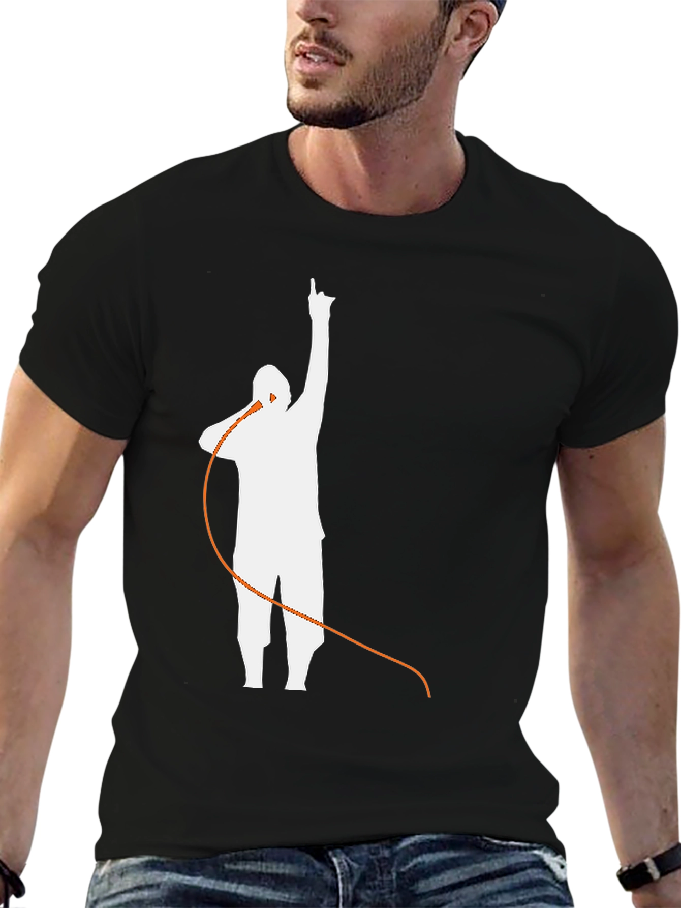 Retro Music Silhouette Graphic Tee