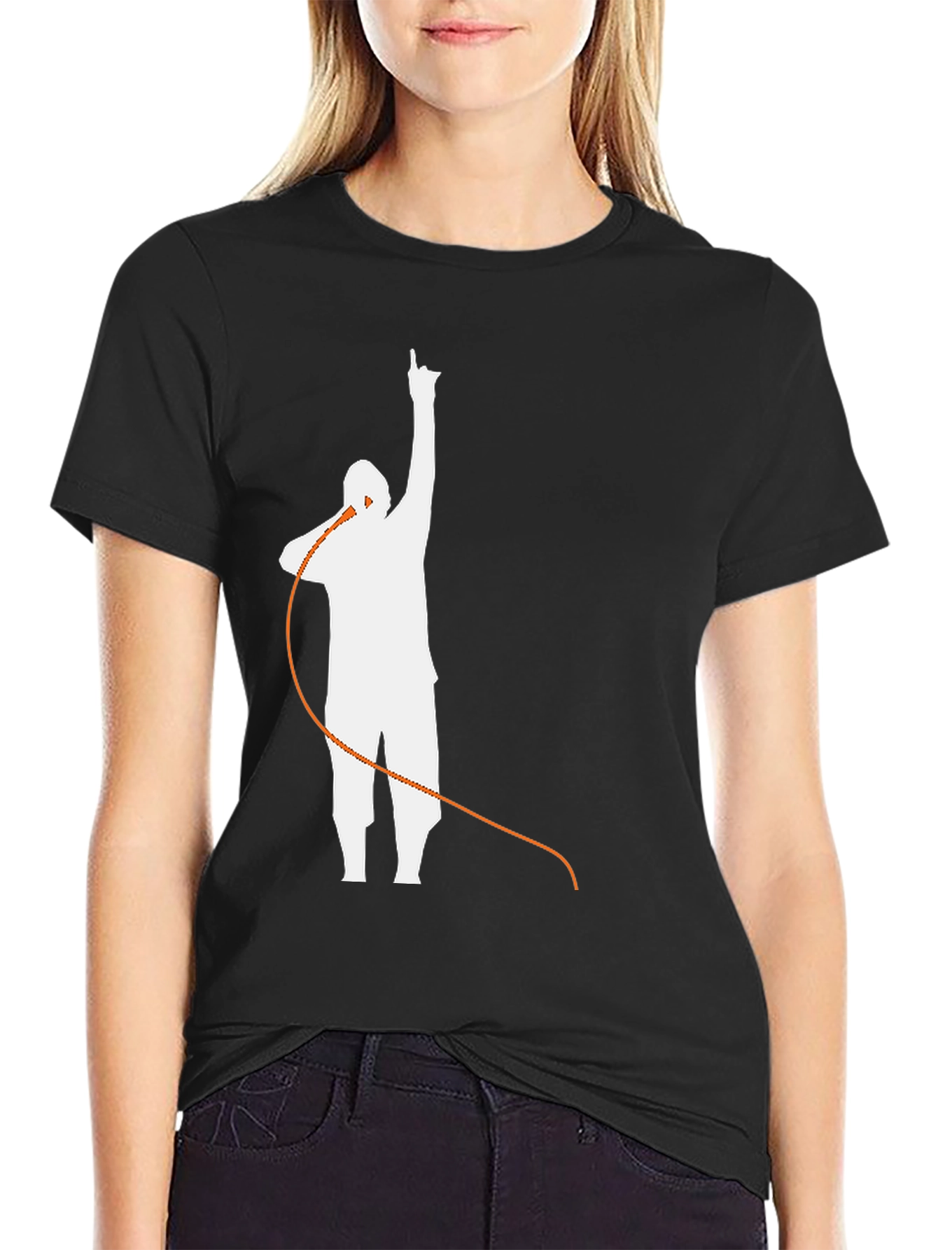 Retro Music Silhouette Graphic Tee