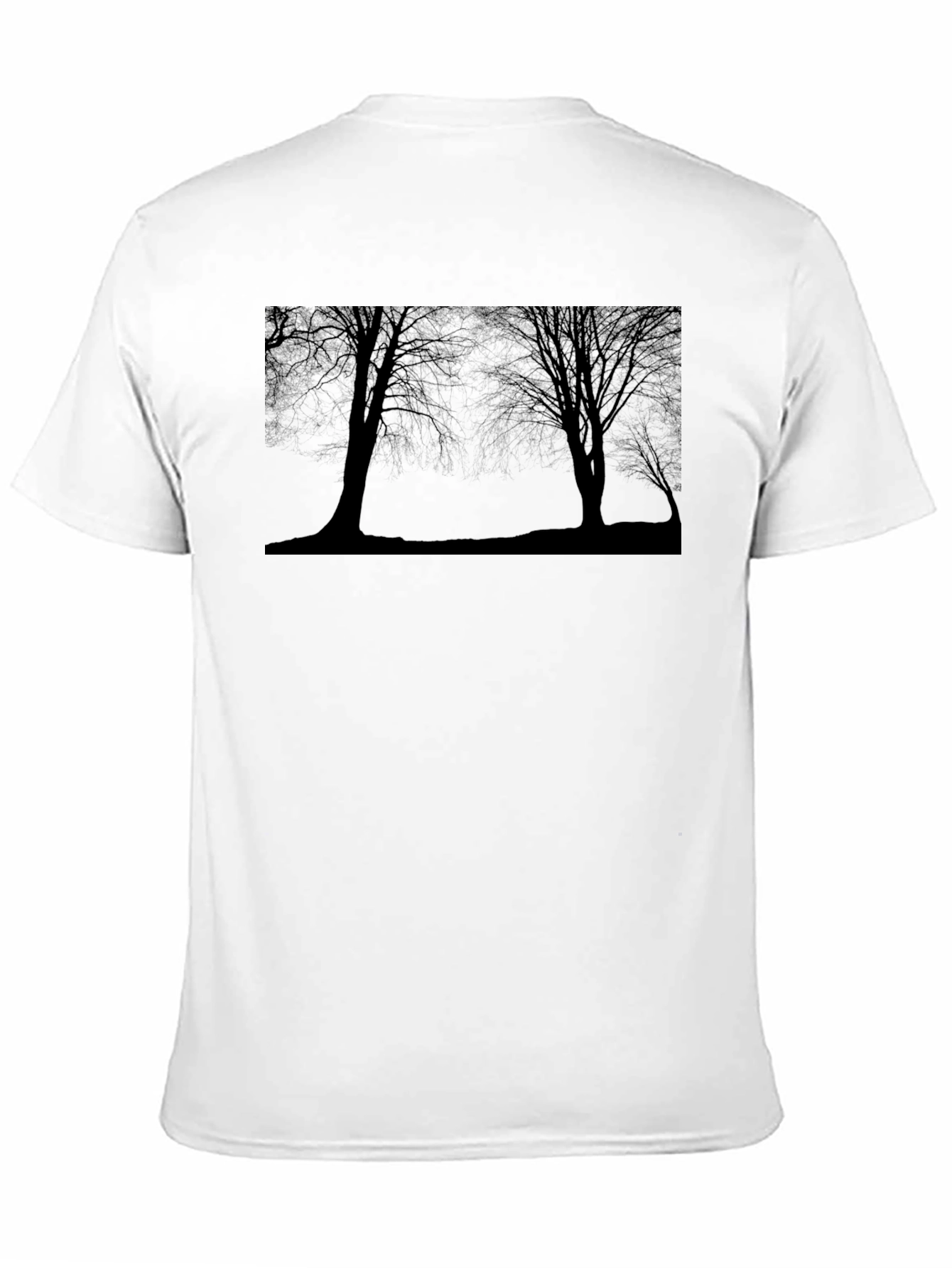 Silhouette Trees Graphic Black T-Shirt