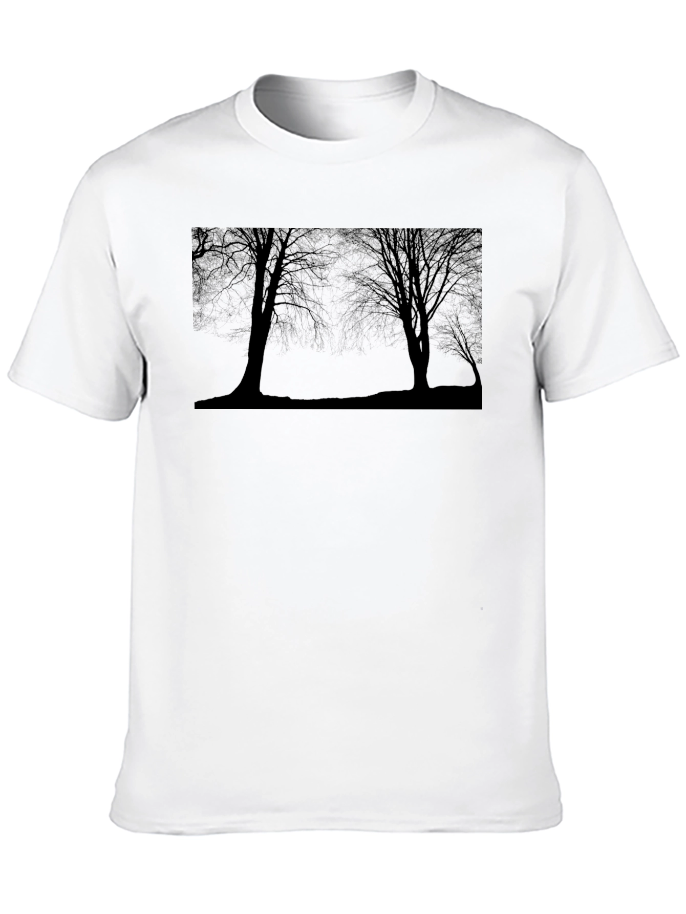 Silhouette Trees Graphic Black T-Shirt