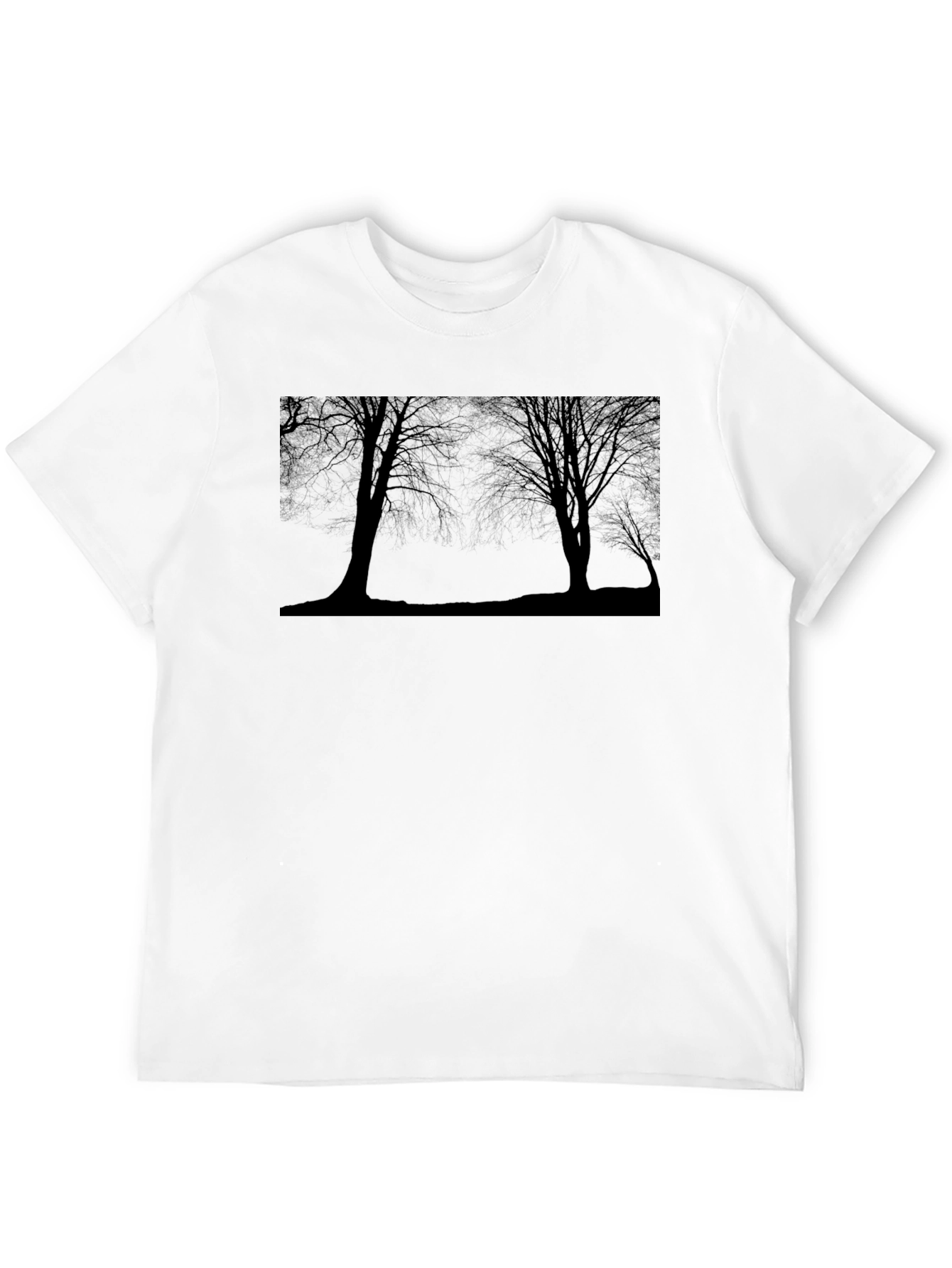 Silhouette Trees Graphic Black T-Shirt
