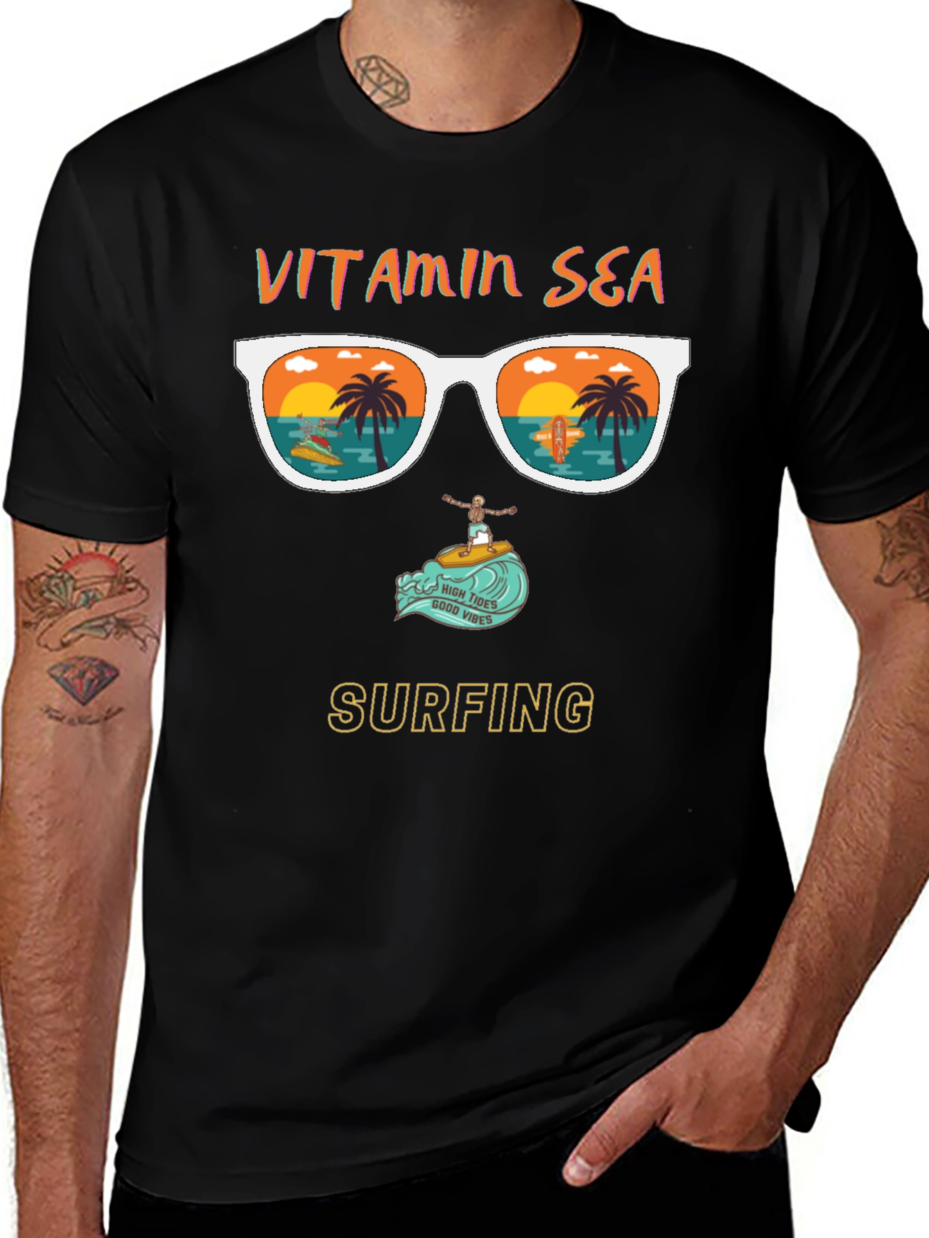 Vitamin Sea Surfing Graphic T-Shirt