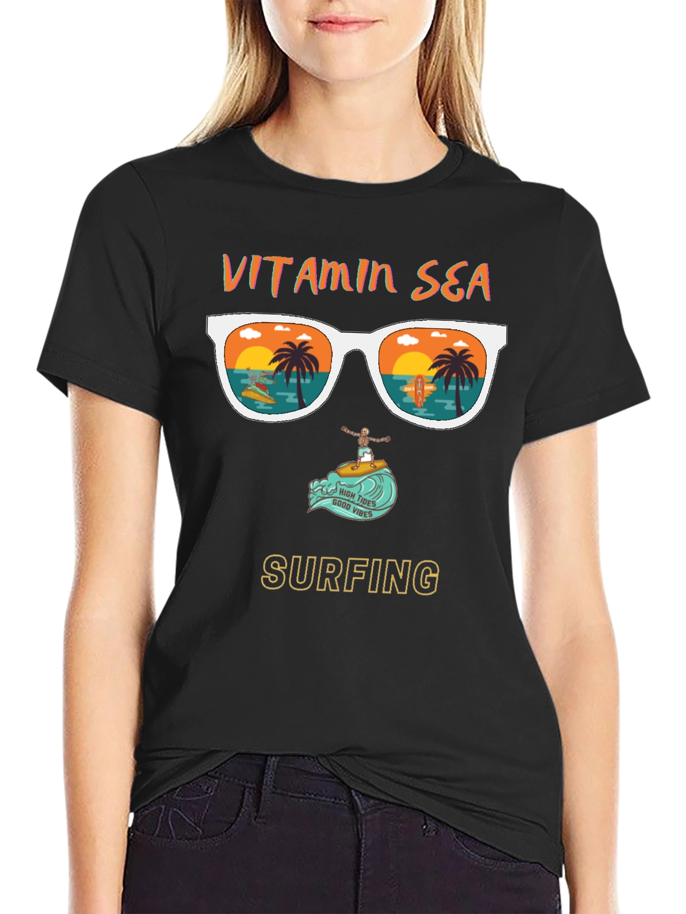 Vitamin Sea Surfing Graphic T-Shirt