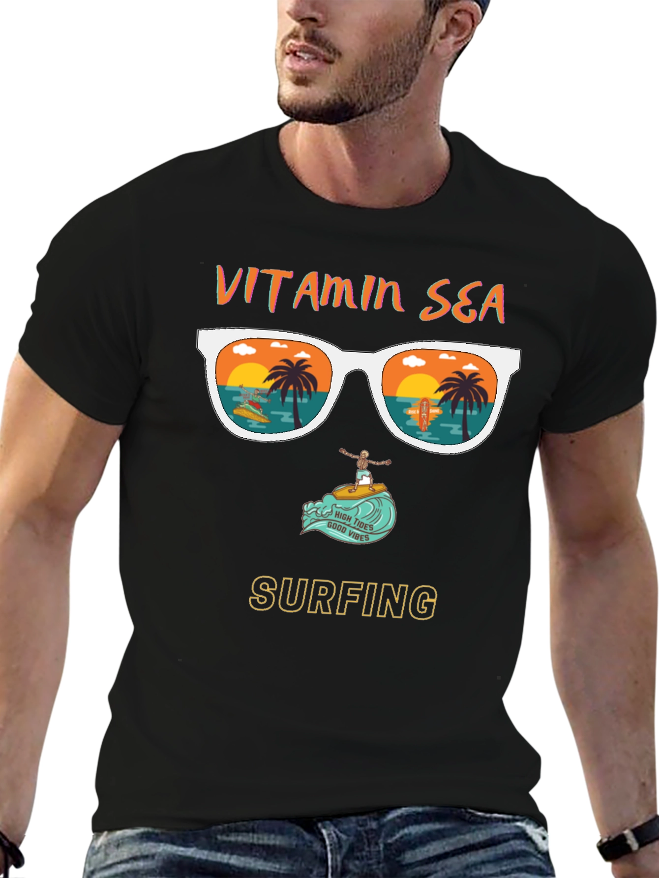 Vitamin Sea Surfing Graphic T-Shirt
