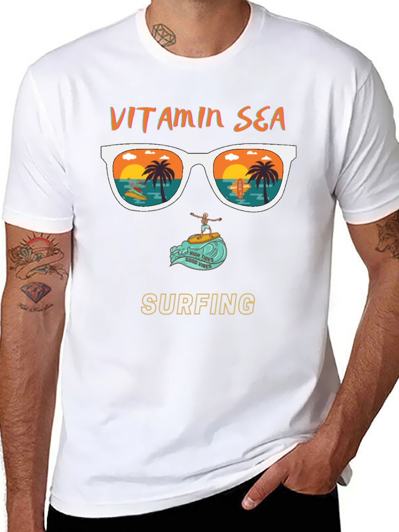 Vitamin Sea Surfing Graphic T-Shirt