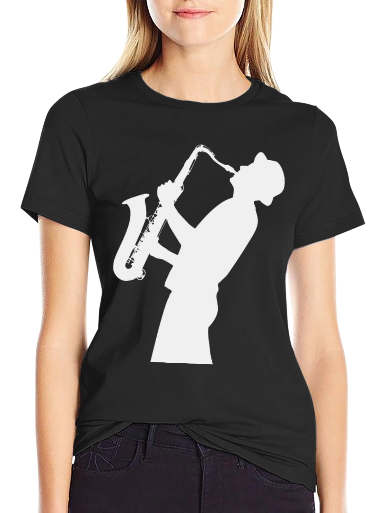 Cool Saxophone Player Graphic Tee - Stylish Musician T-Shirt