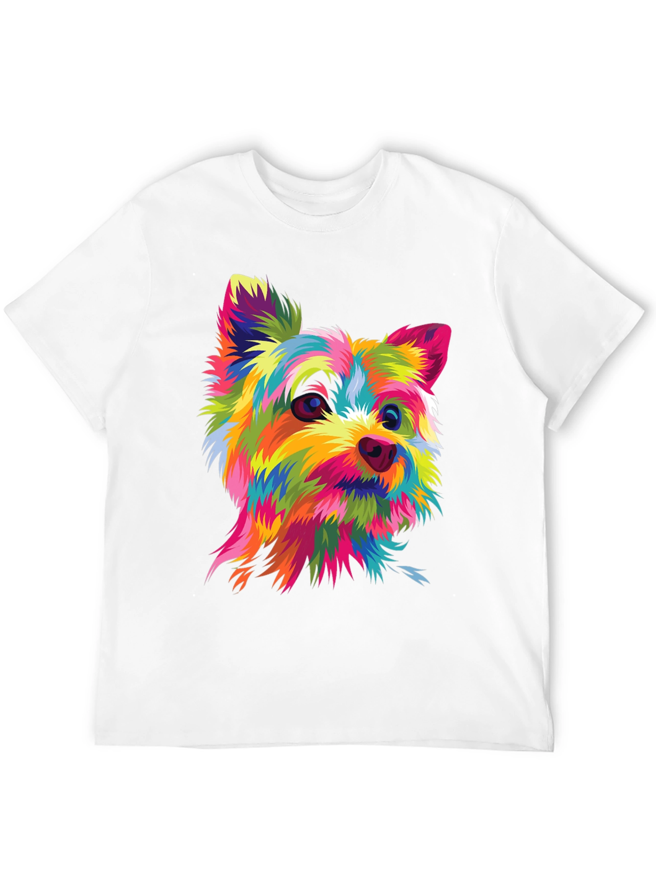 Colorful Dog Graphic T-Shirt