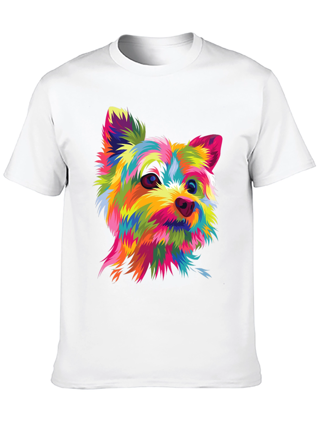 Colorful Dog Graphic T-Shirt