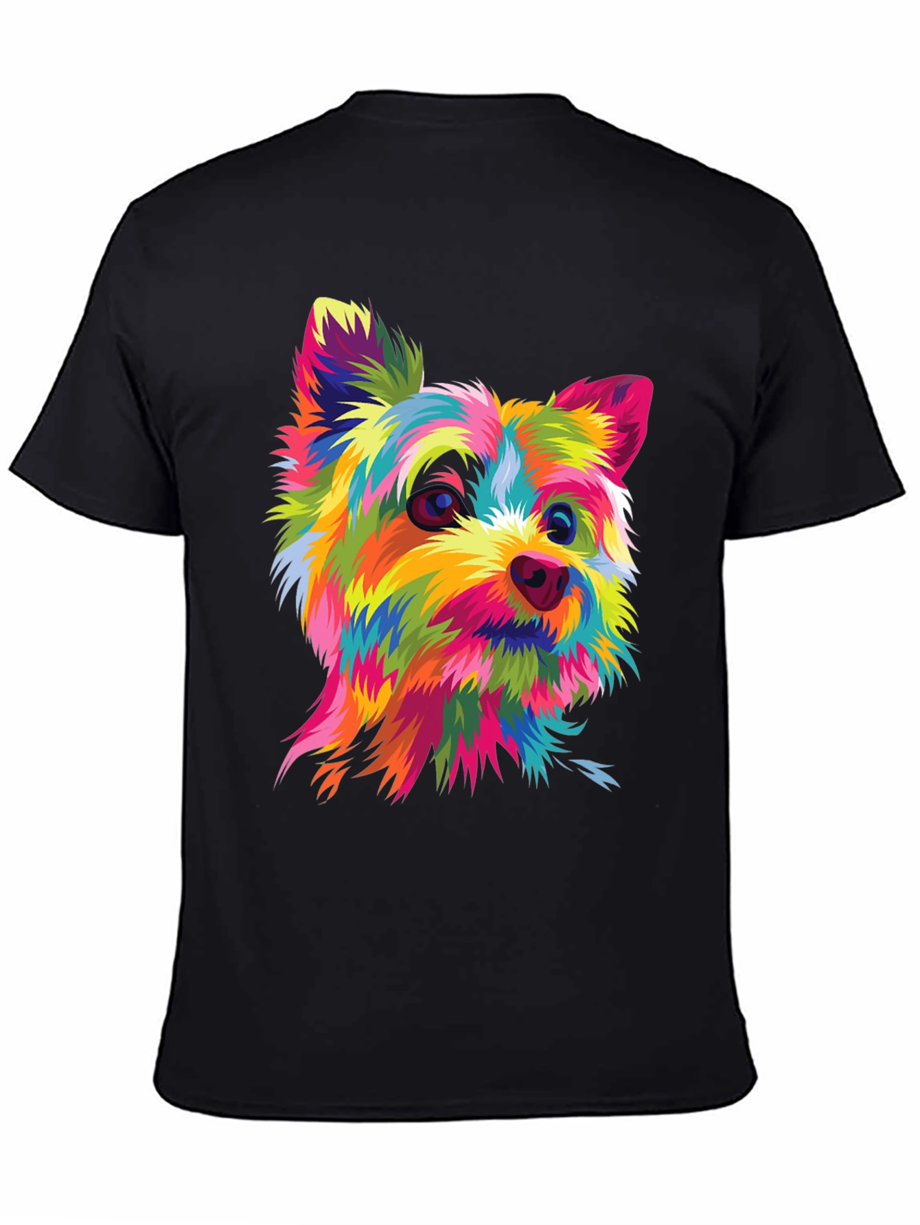 Colorful Dog Graphic T-Shirt