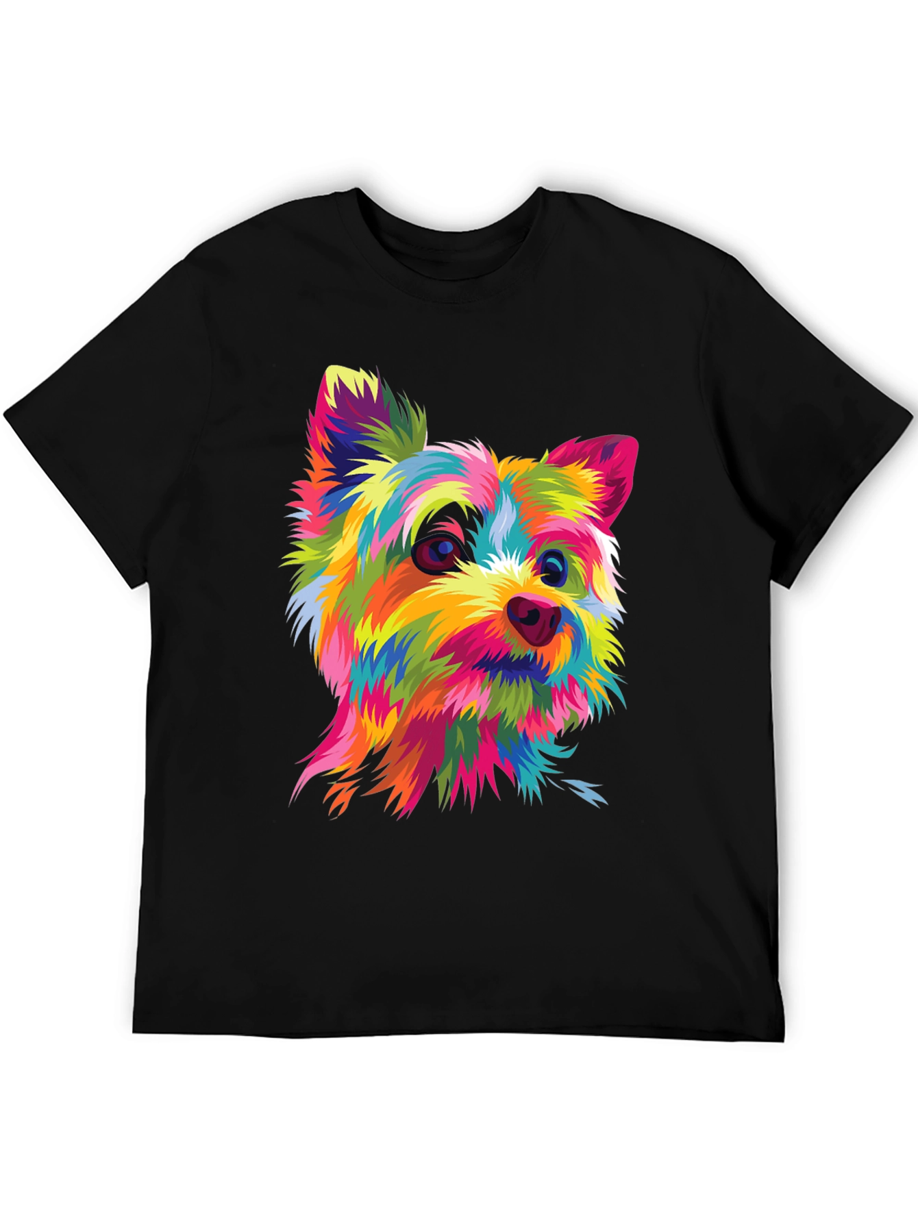 Colorful Dog Graphic T-Shirt