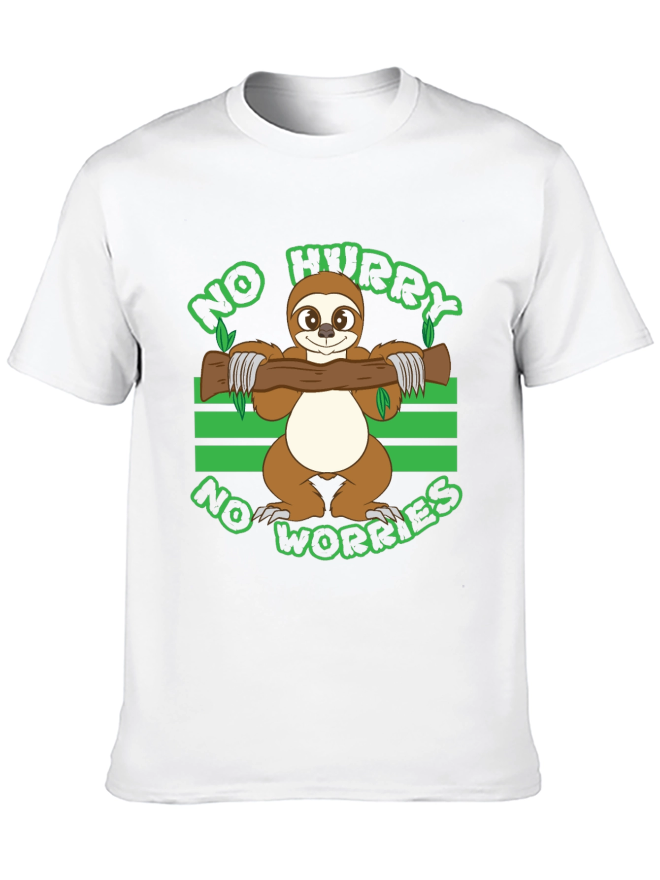 No Hurry No Worries Sloth Graphic T-Shirt