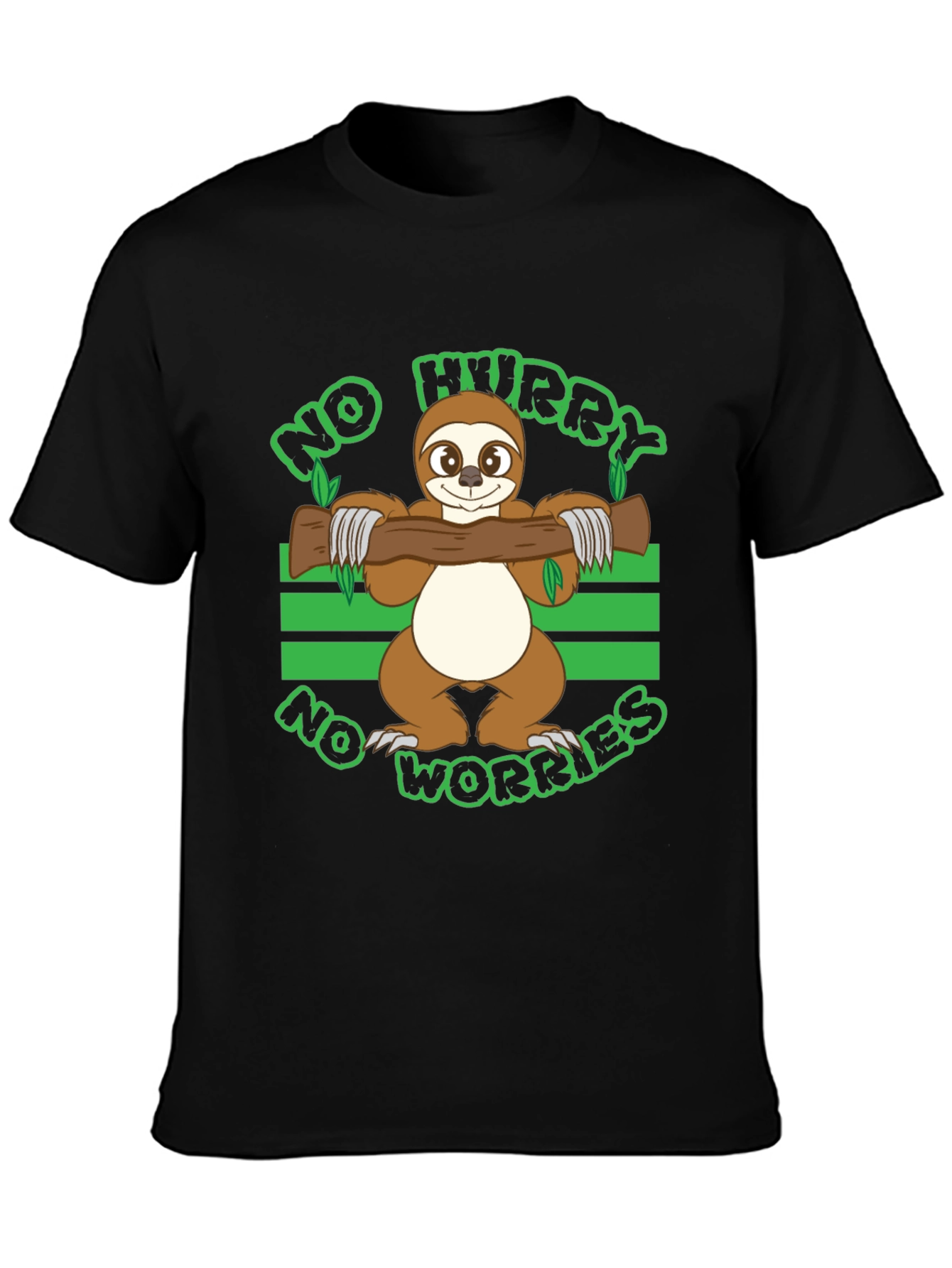 No Hurry No Worries Sloth Graphic T-Shirt