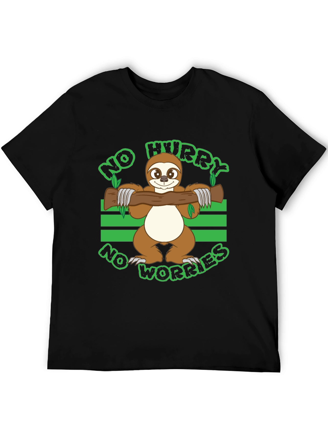 No Hurry No Worries Sloth Graphic T-Shirt