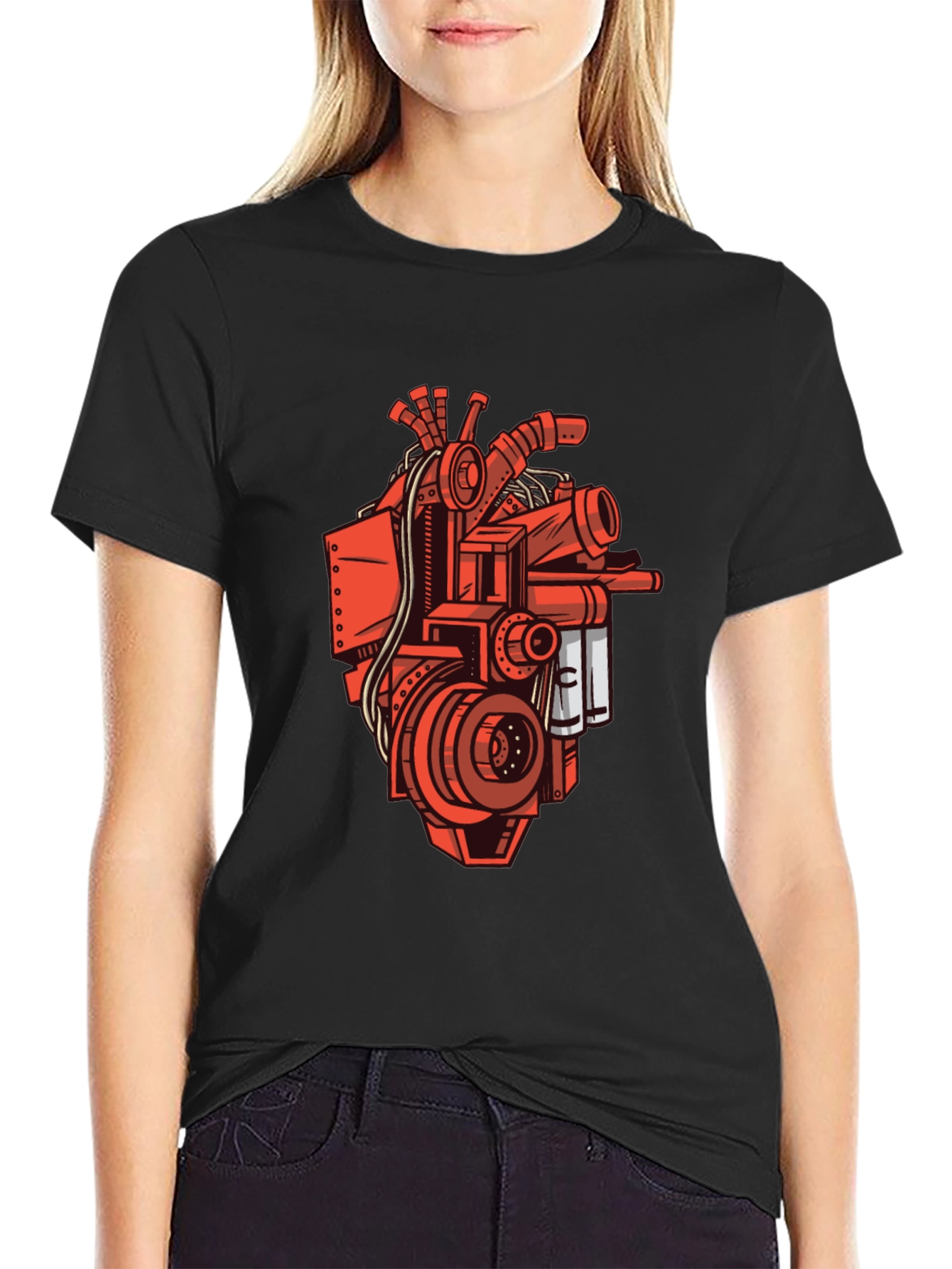 Mechanical Heart Graphic T-Shirt