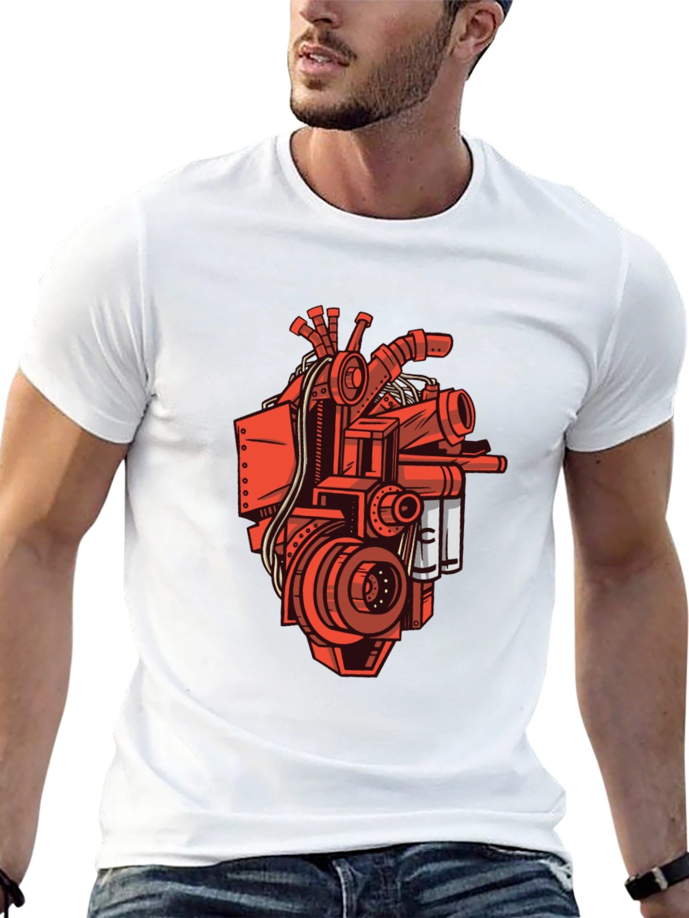 Mechanical Heart Graphic T-Shirt