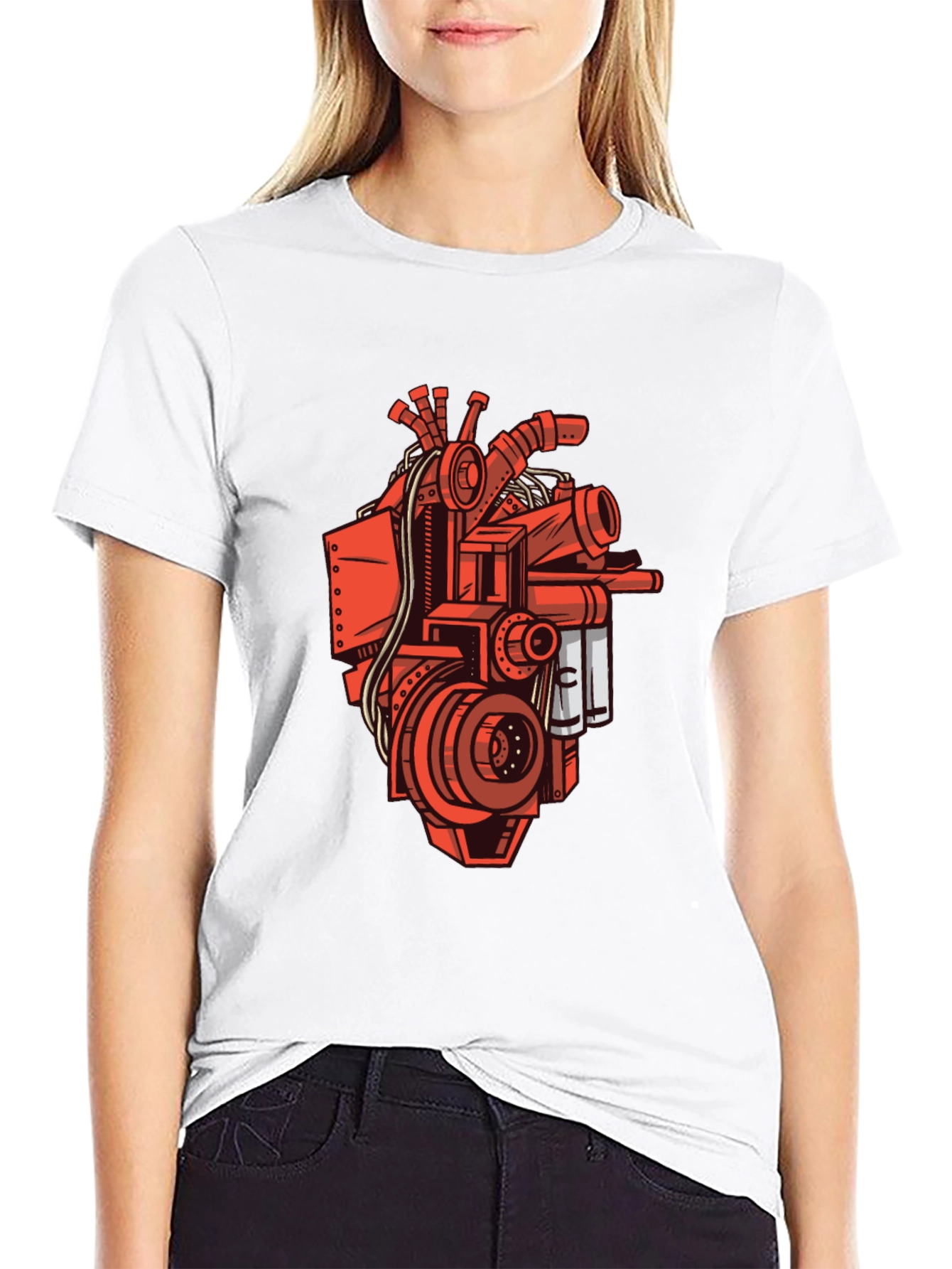Mechanical Heart Graphic T-Shirt
