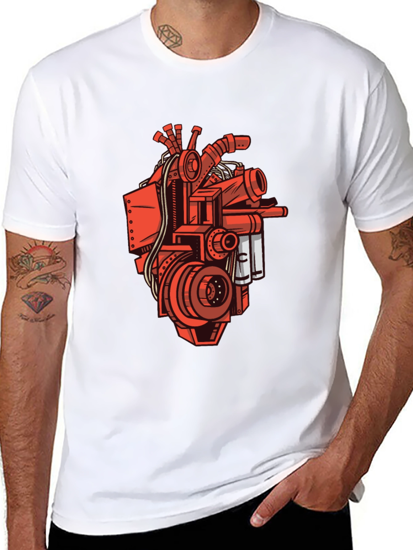 Mechanical Heart Graphic T-Shirt