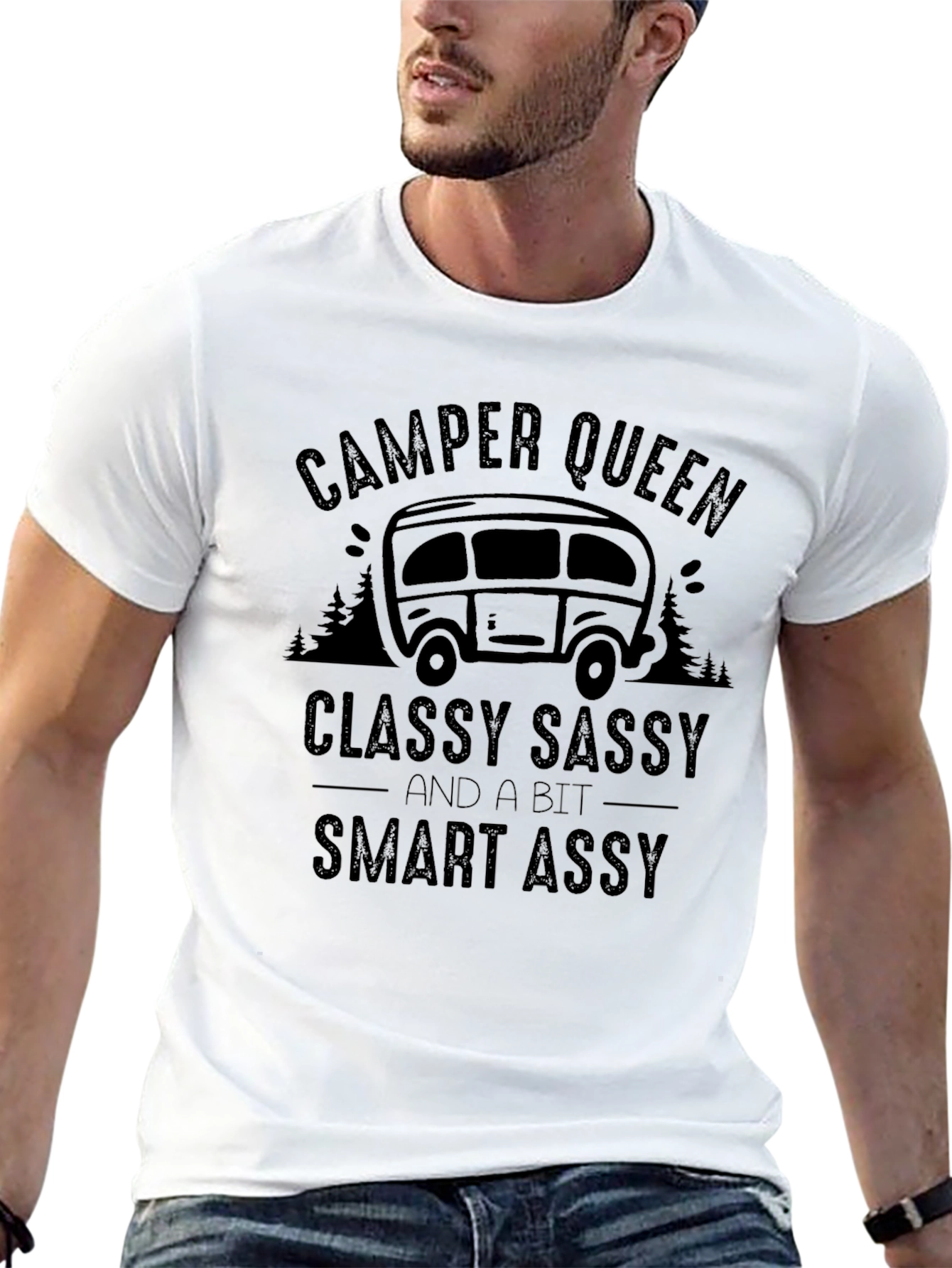 Camper Queen Black Graphic T-Shirt