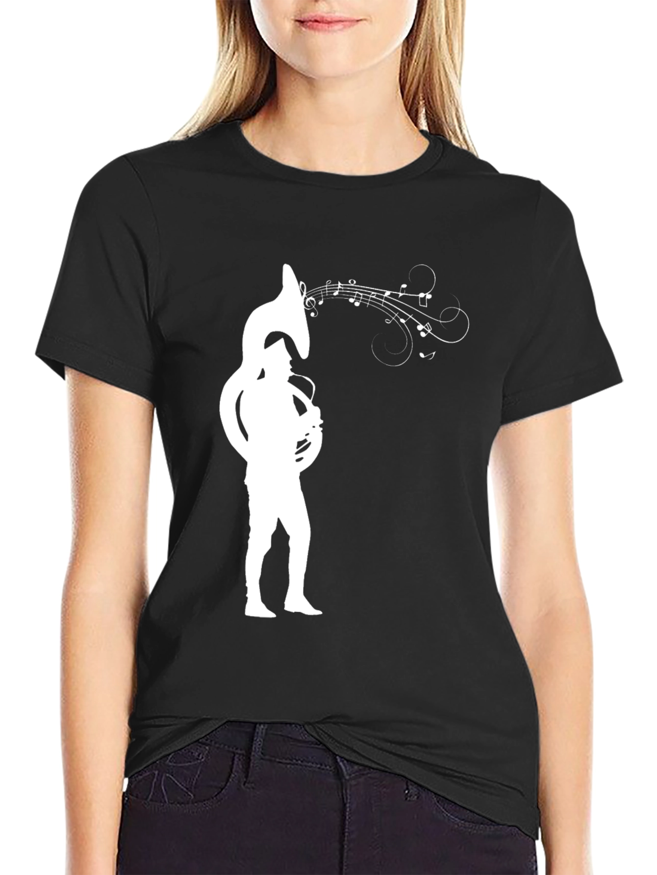 Tuba Player Graphic Tee - Music Lover Shirt