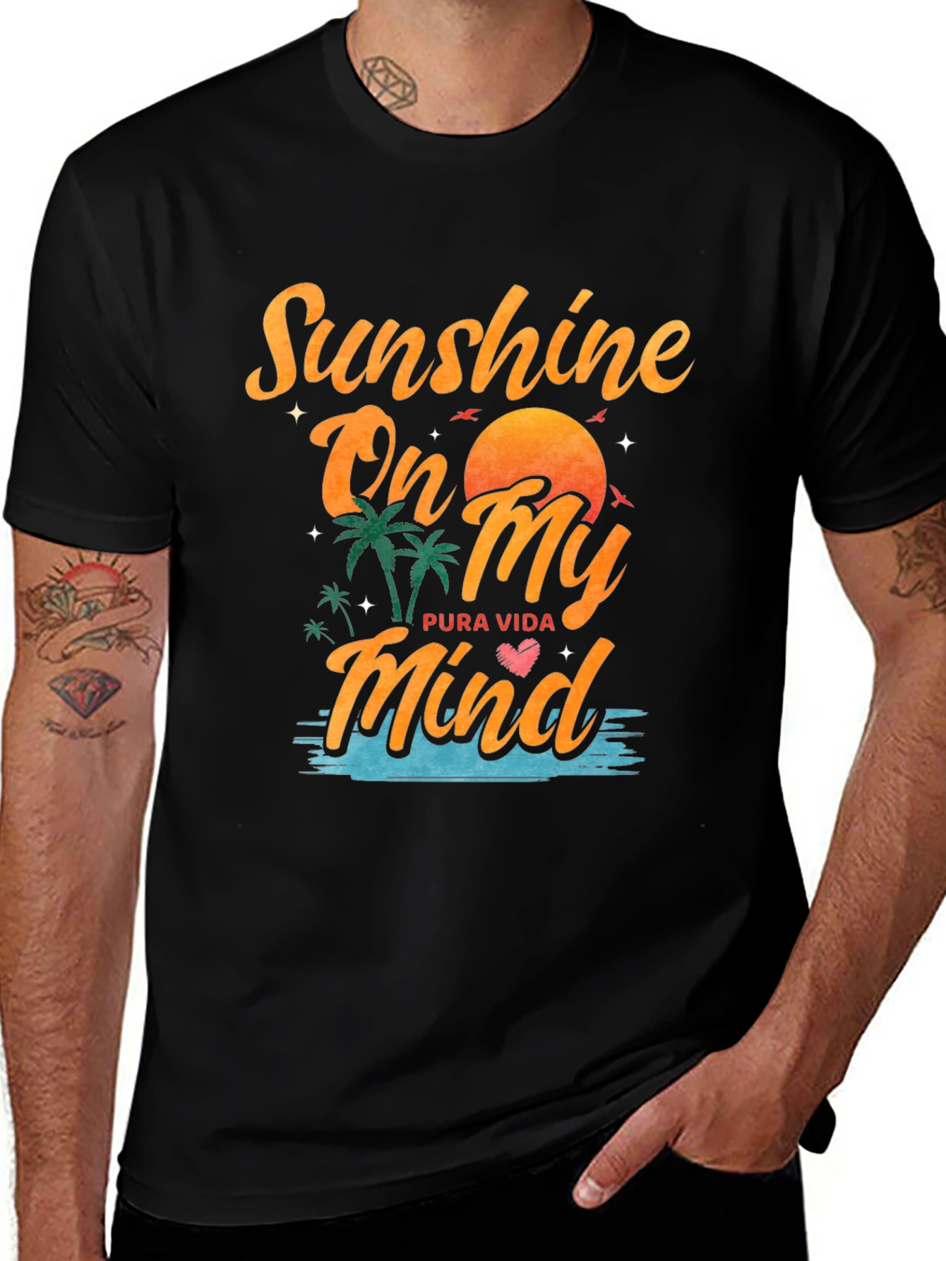 Sunshine On My Mind Black Graphic Tee