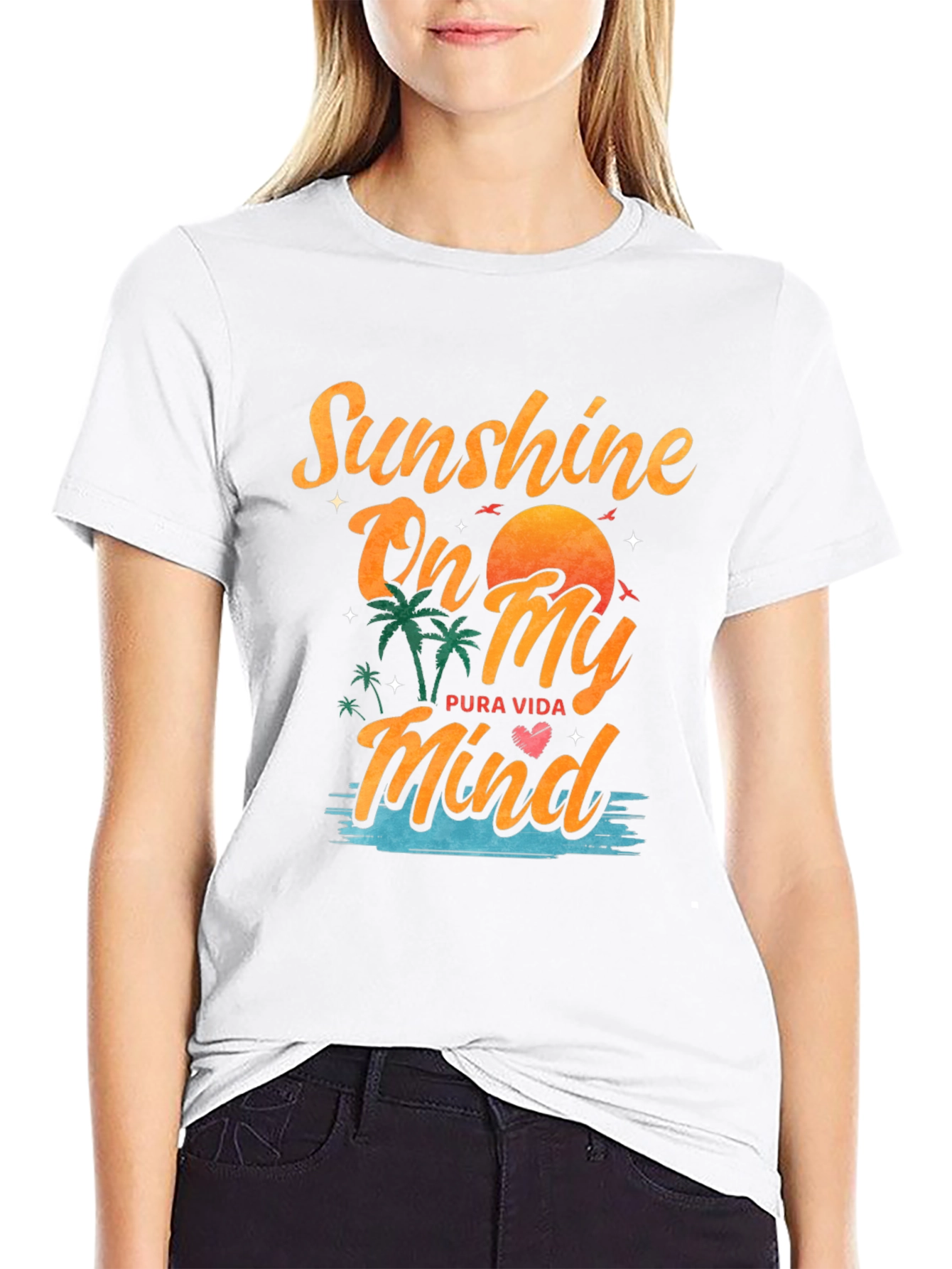 Sunshine On My Mind Black Graphic Tee