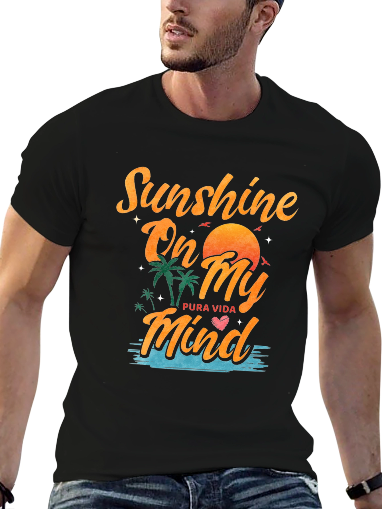Sunshine On My Mind Black Graphic Tee