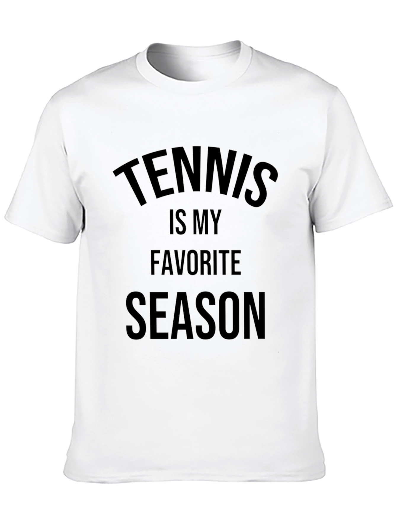 Tennis is My Favorite Season Black Graphic T-Shirt