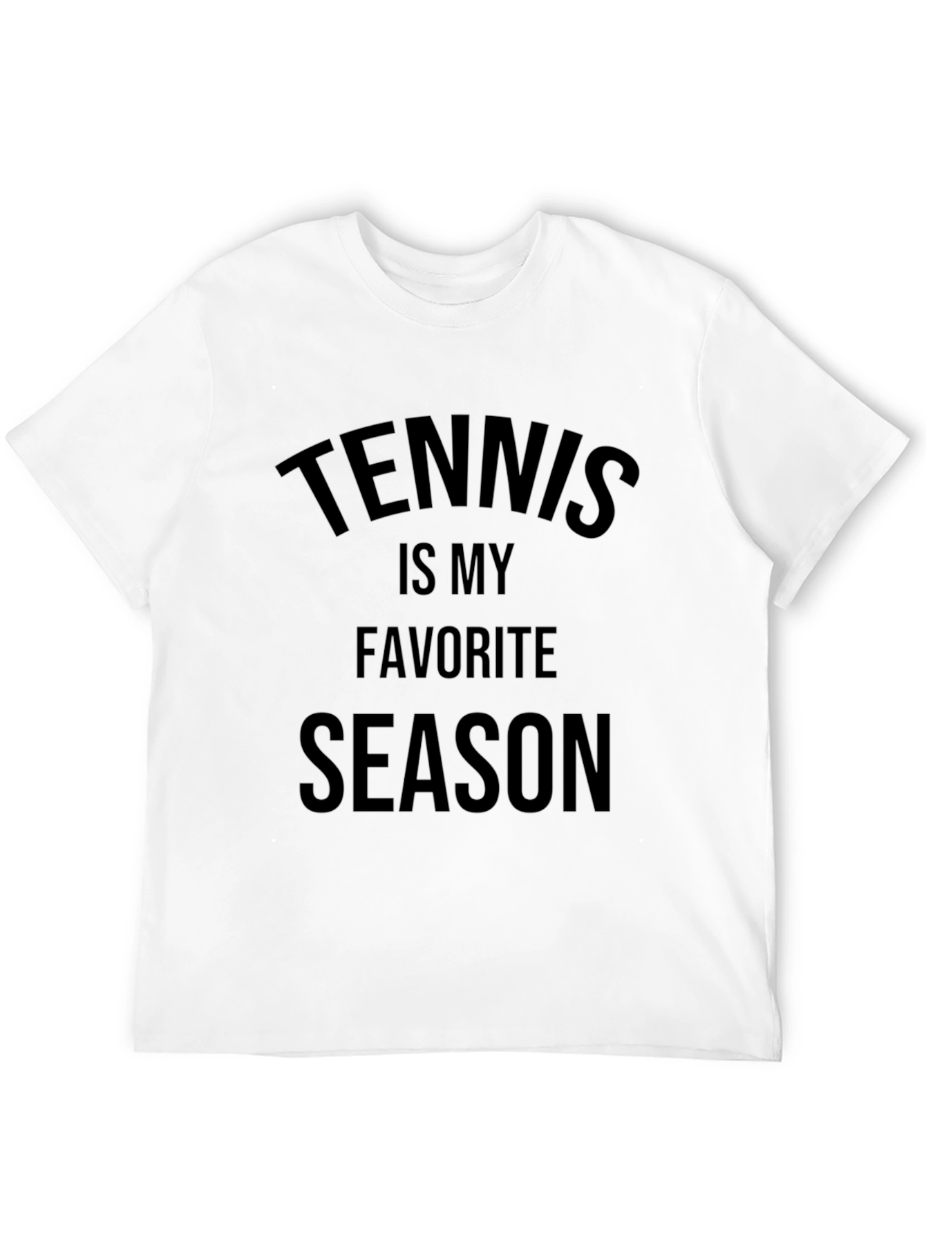 Tennis is My Favorite Season Black Graphic T-Shirt