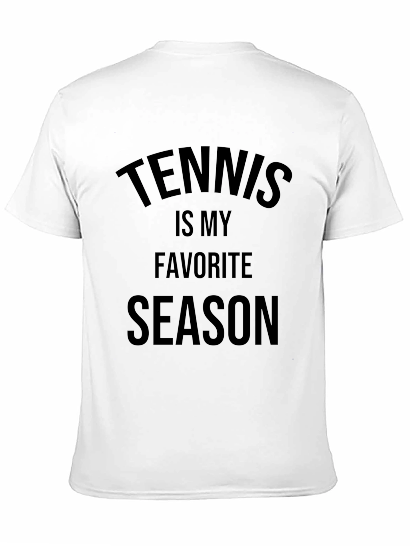 Tennis is My Favorite Season Black Graphic T-Shirt