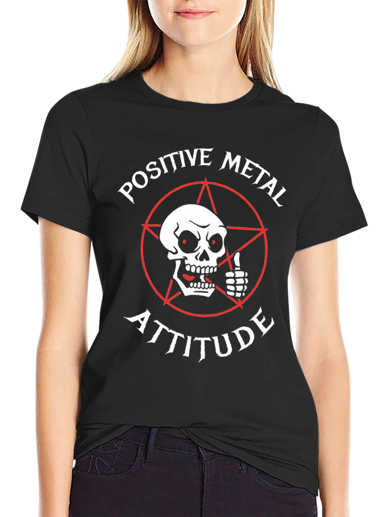 Positive Metal Attitude Graphic T-Shirt