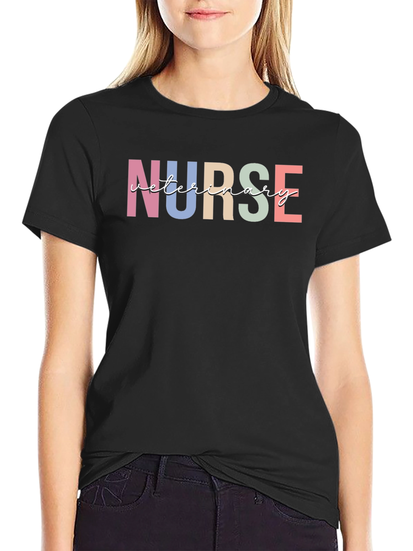 Veterinary Nurse T-Shirt - Unisex Black Tee