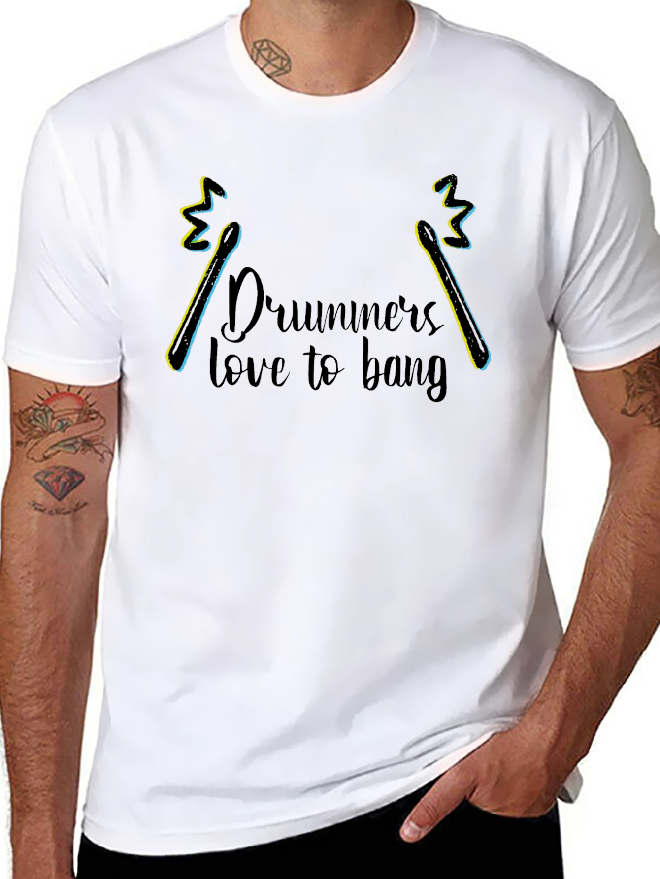 Drummers Love to Bang T-Shirt Black