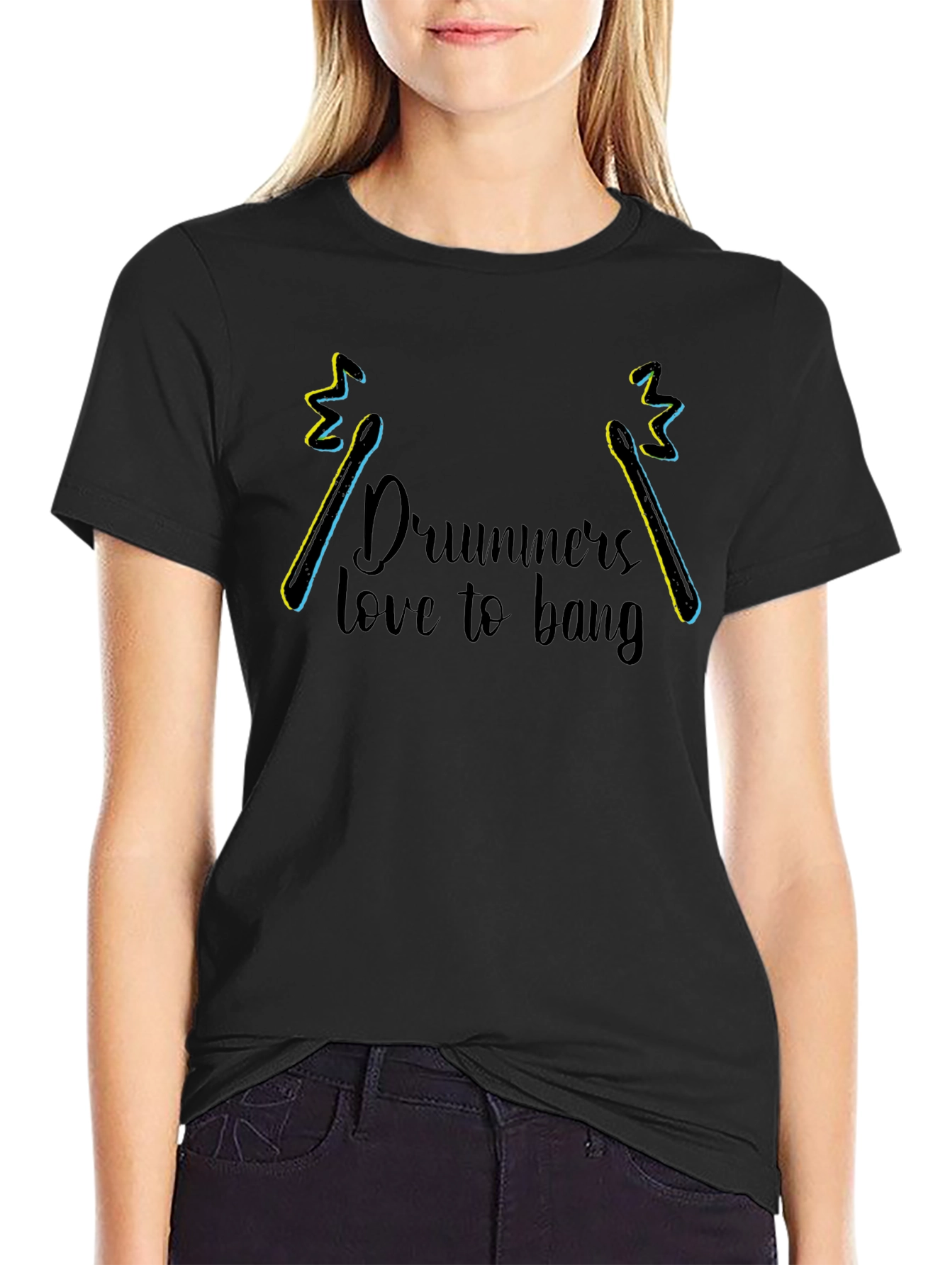 Drummers Love to Bang T-Shirt Black
