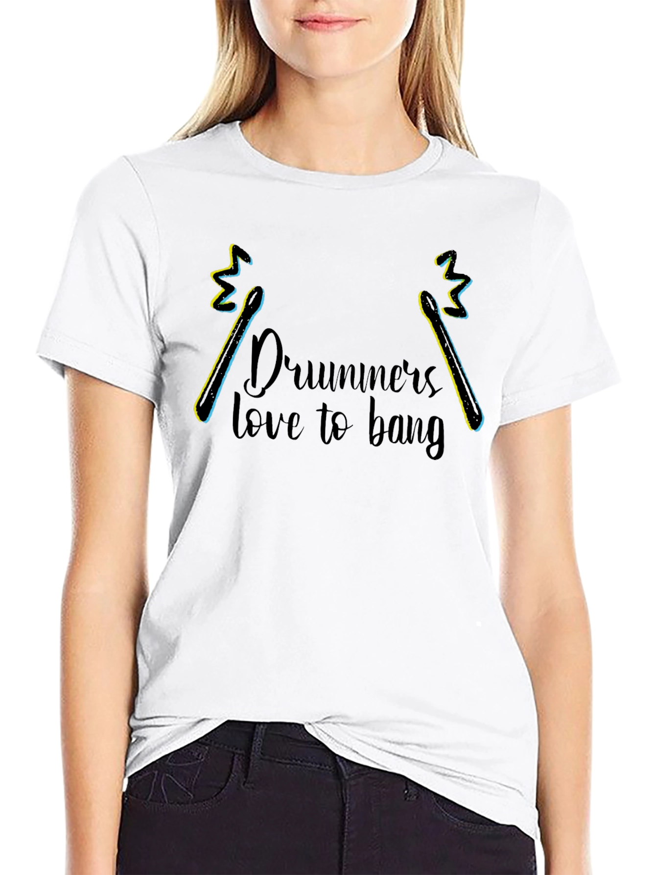 Drummers Love to Bang T-Shirt Black