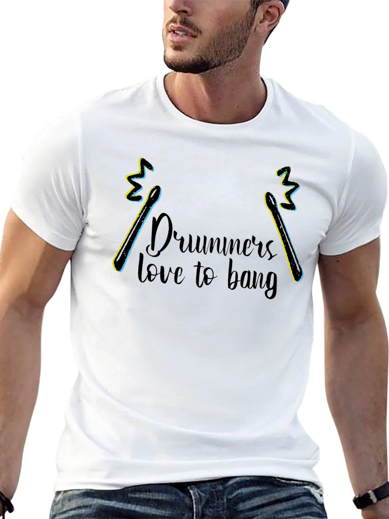 Drummers Love to Bang T-Shirt Black