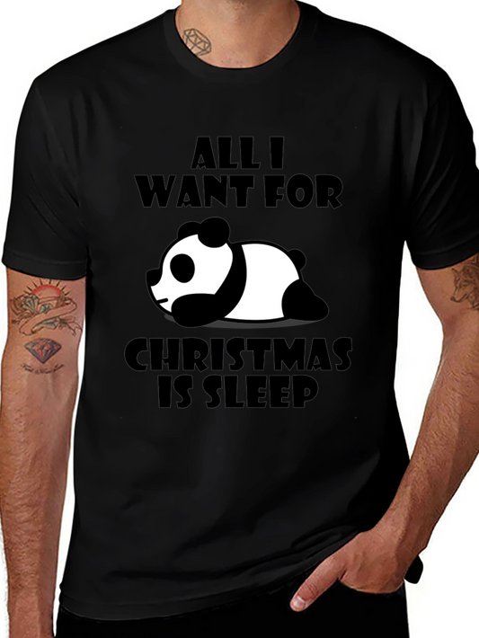 All I Want for Christmas Is Sleep Panda T-Shirt