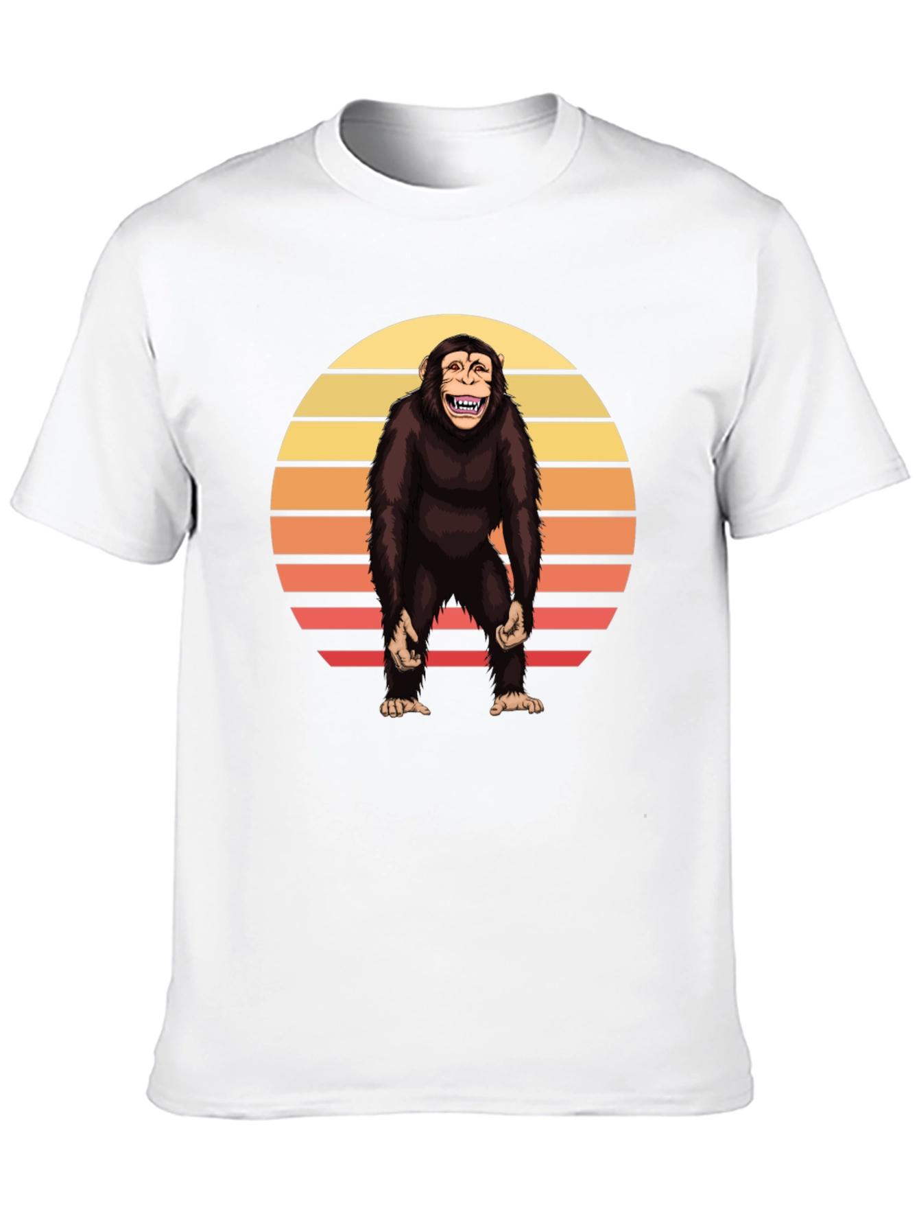 Retro Chimpanzee Sunset Graphic Tee