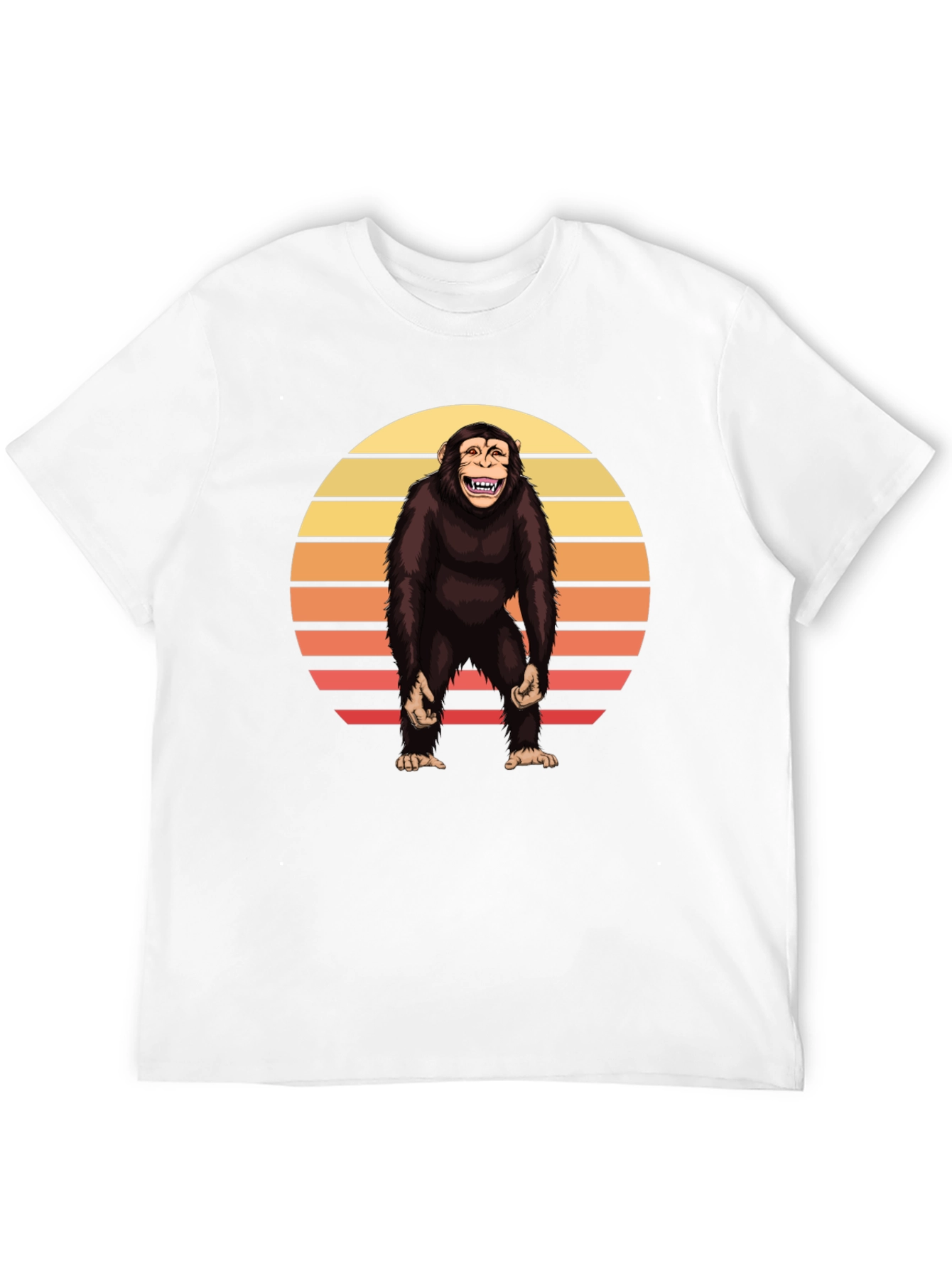 Retro Chimpanzee Sunset Graphic Tee