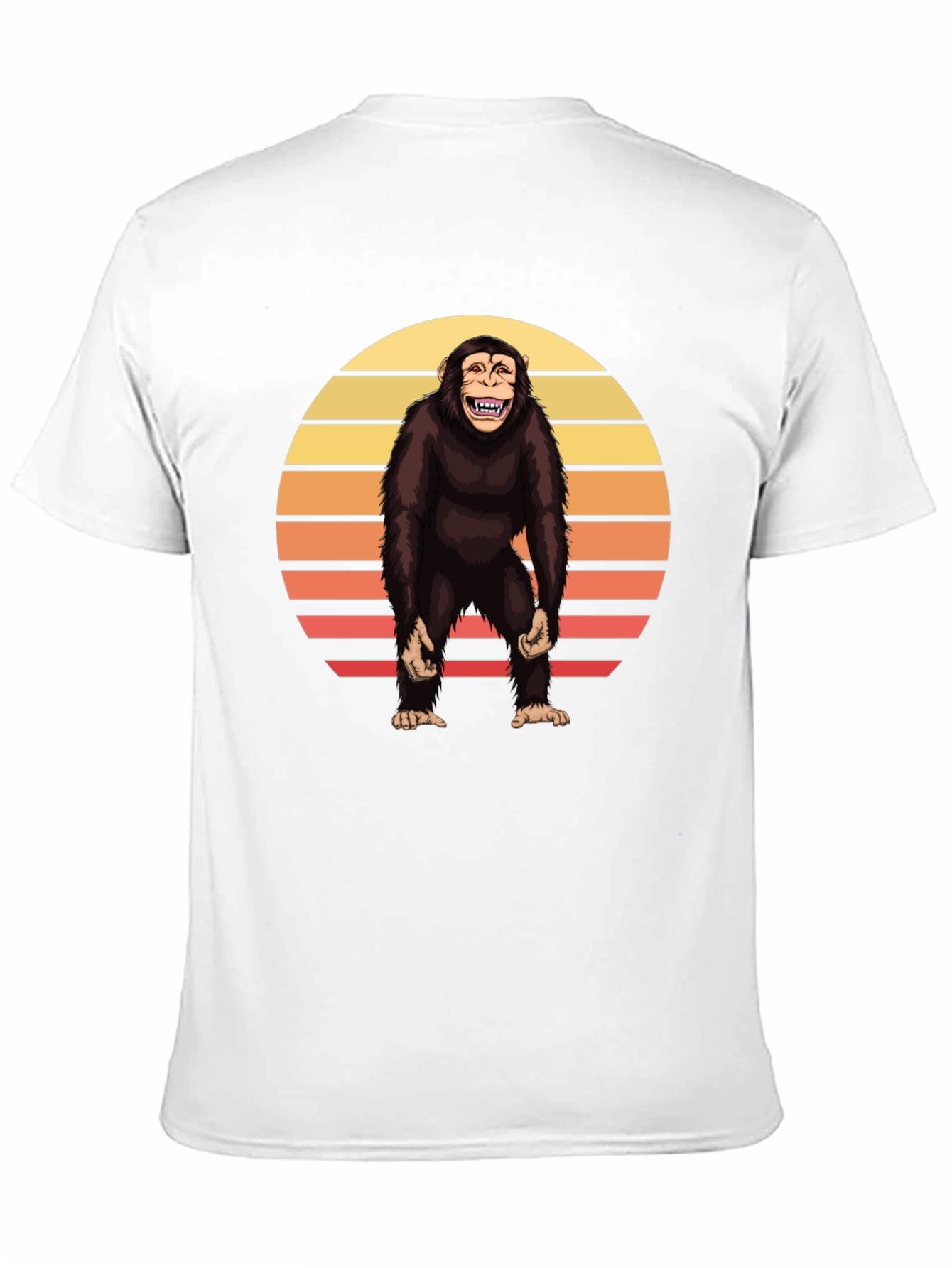 Retro Chimpanzee Sunset Graphic Tee