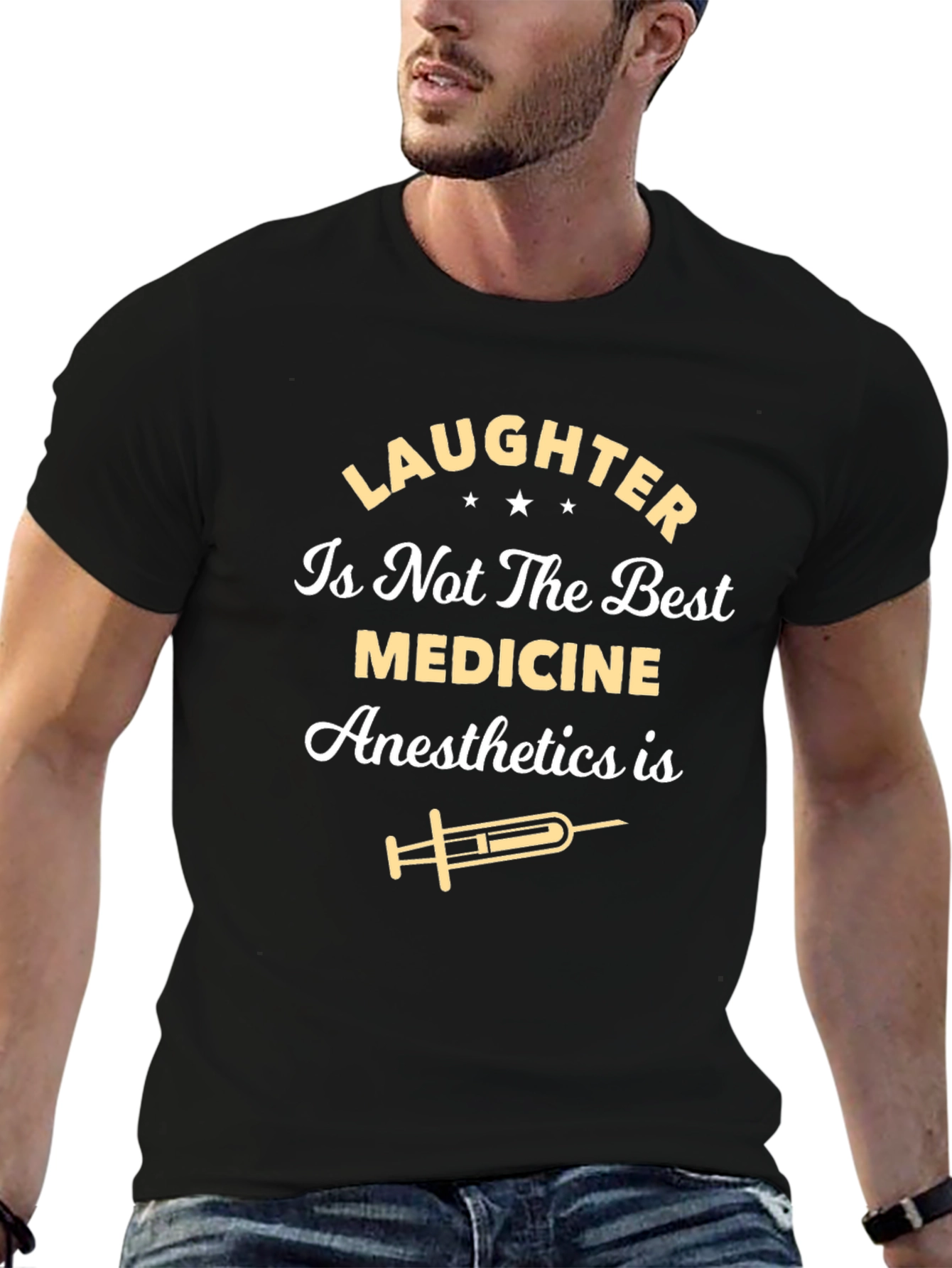 Humorous Anesthesia T-Shirt - Laughter Isnt Medicine