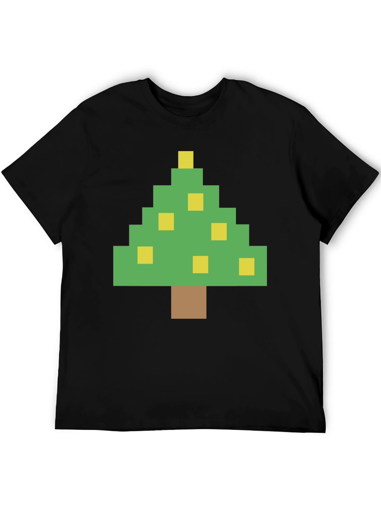 Pixelated Christmas Tree Graphic Tee - Holiday Style!