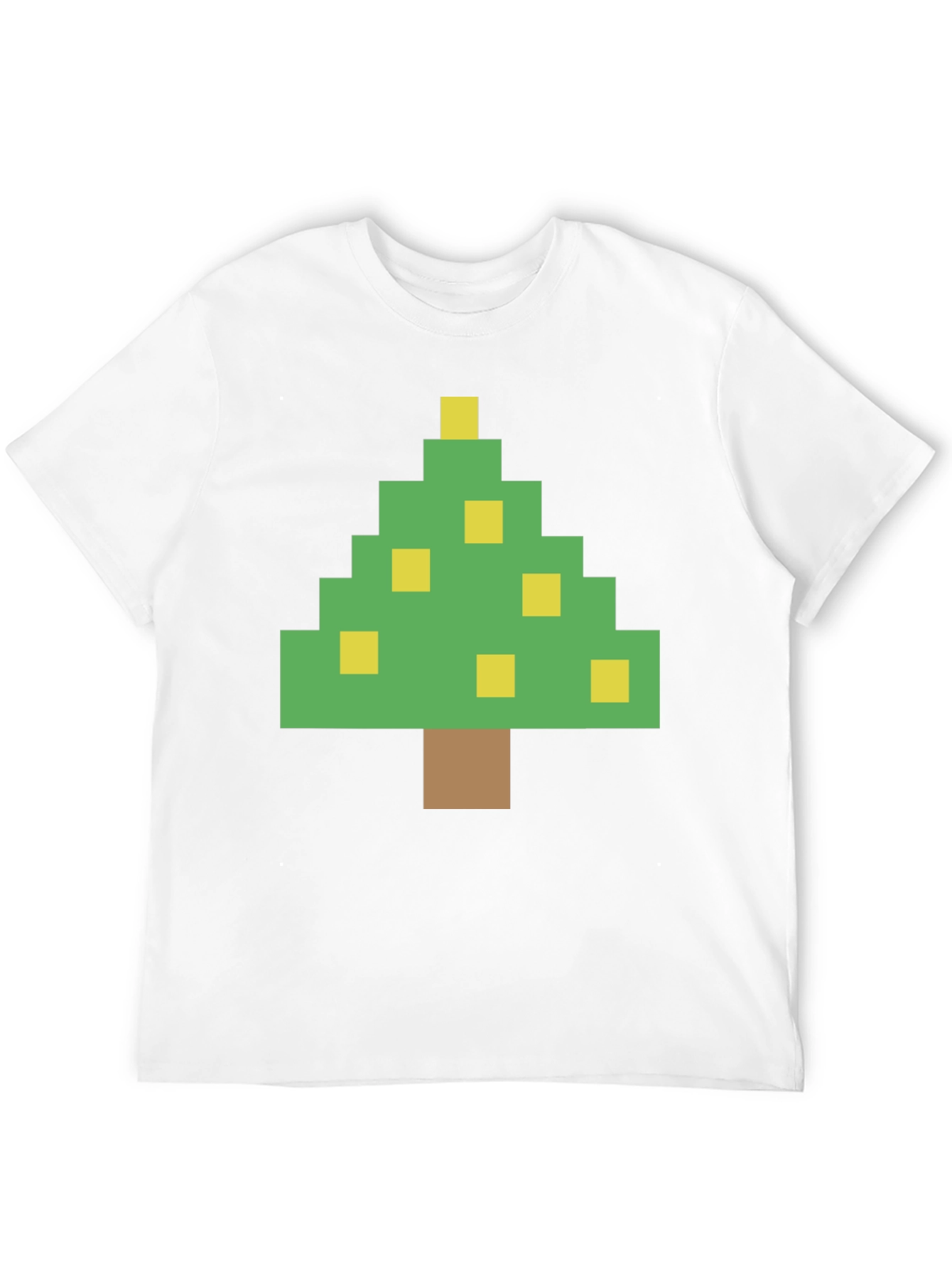 Pixelated Christmas Tree Graphic Tee - Holiday Style!