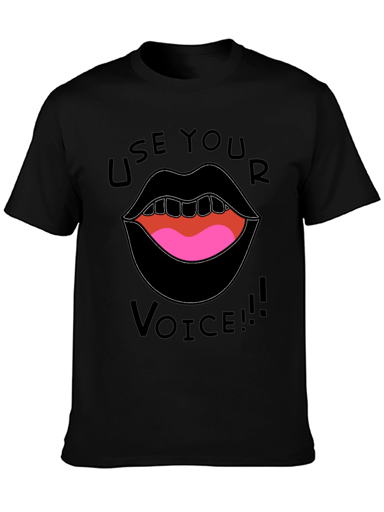 Use Your Voice Graphic Tee - Black
