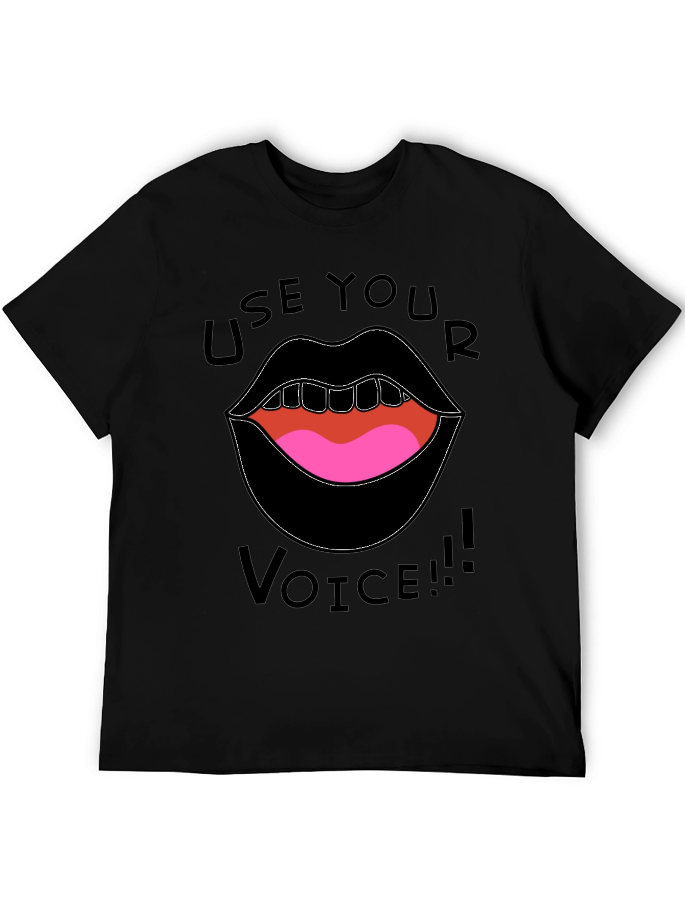 Use Your Voice Graphic Tee - Black