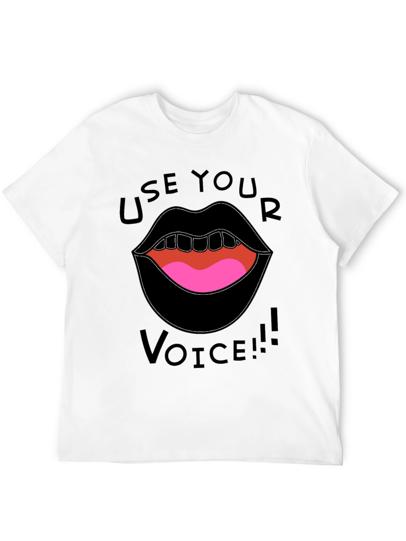 Use Your Voice Graphic Tee - Black