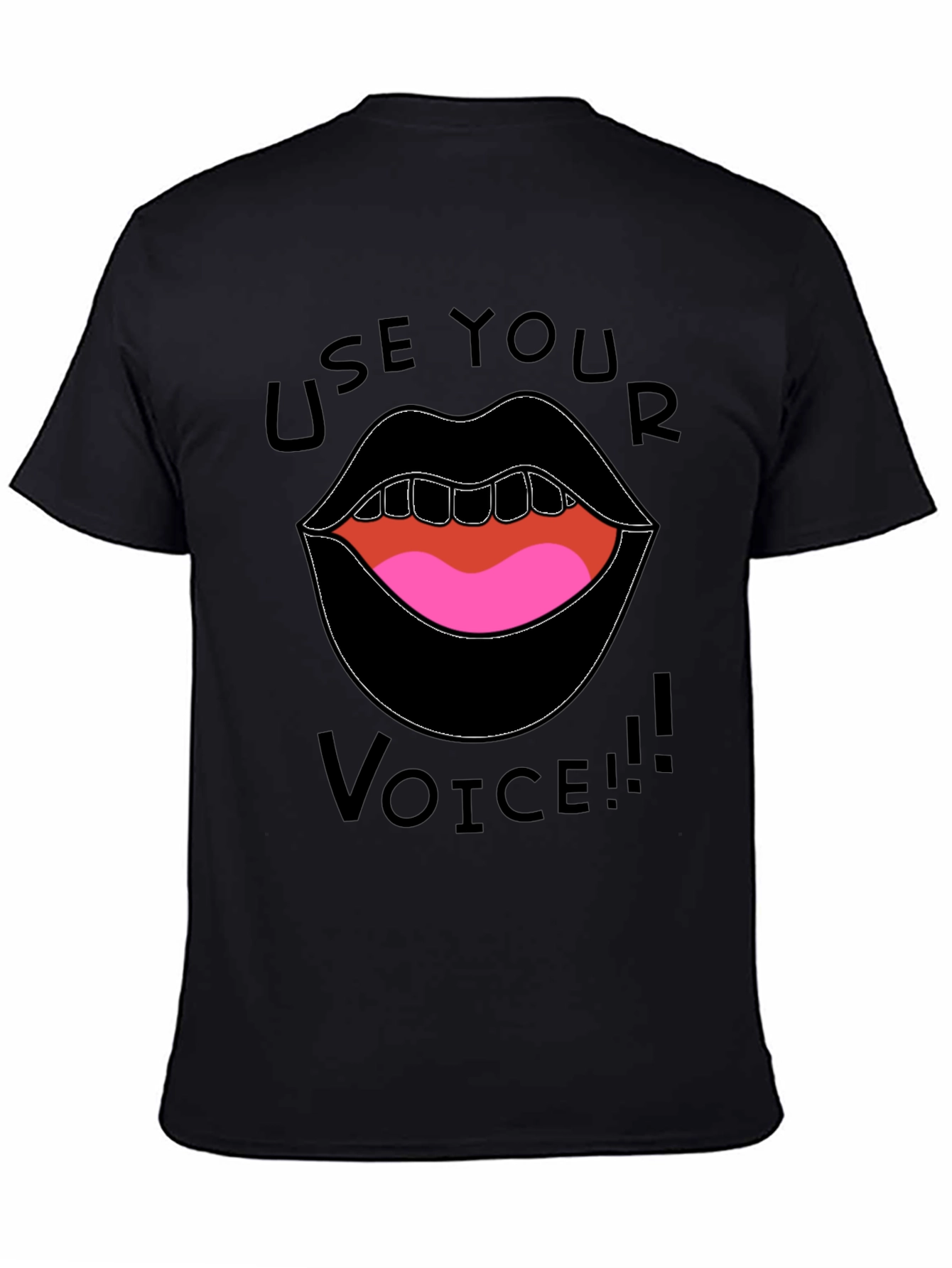 Use Your Voice Graphic Tee - Black