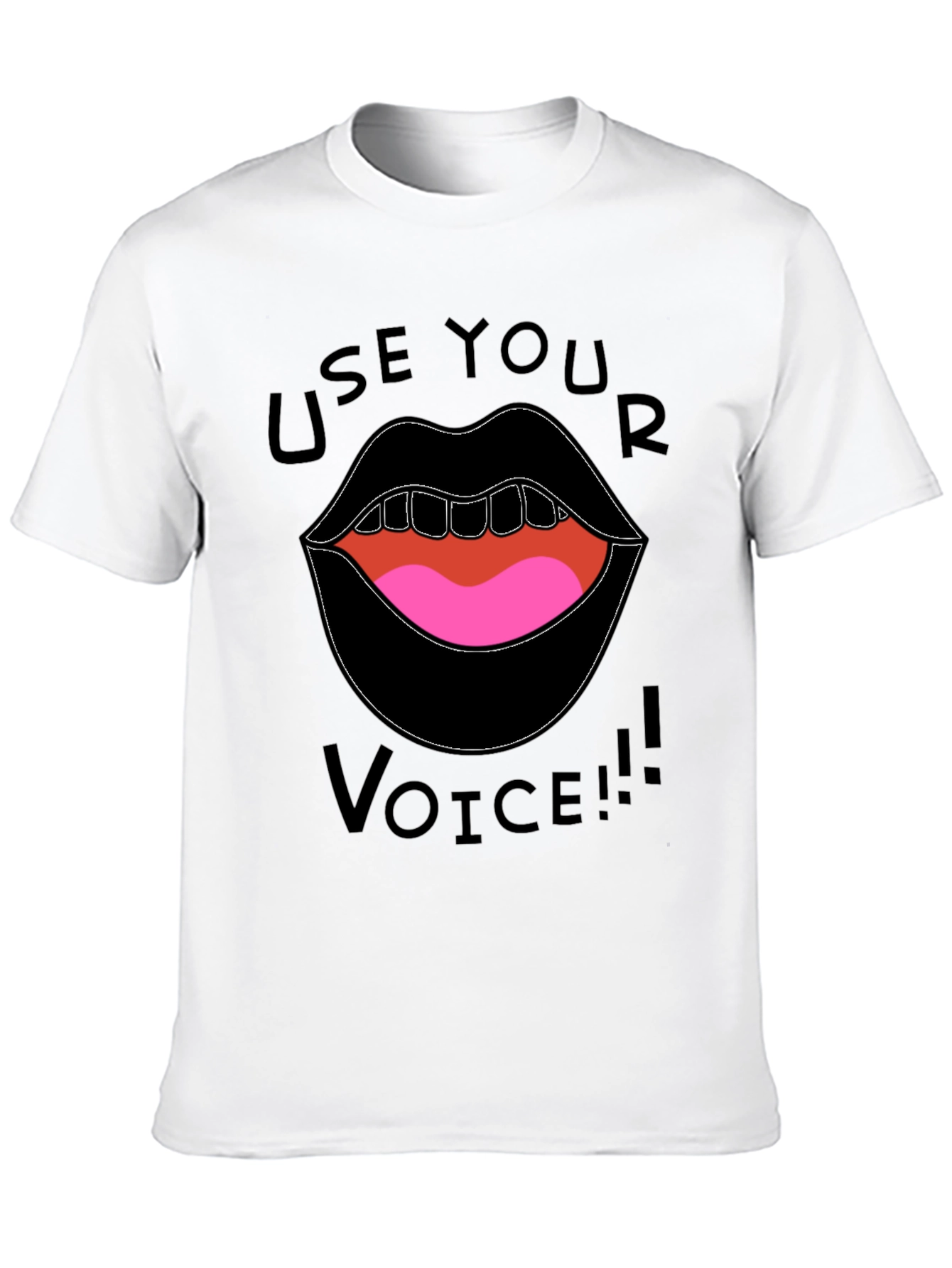 Use Your Voice Graphic Tee - Black