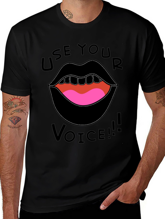 Use Your Voice Graphic Tee - Black